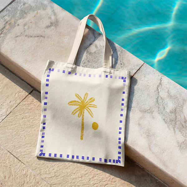 Coast and Valley - 100% cotton palm tree tote - Image 2
