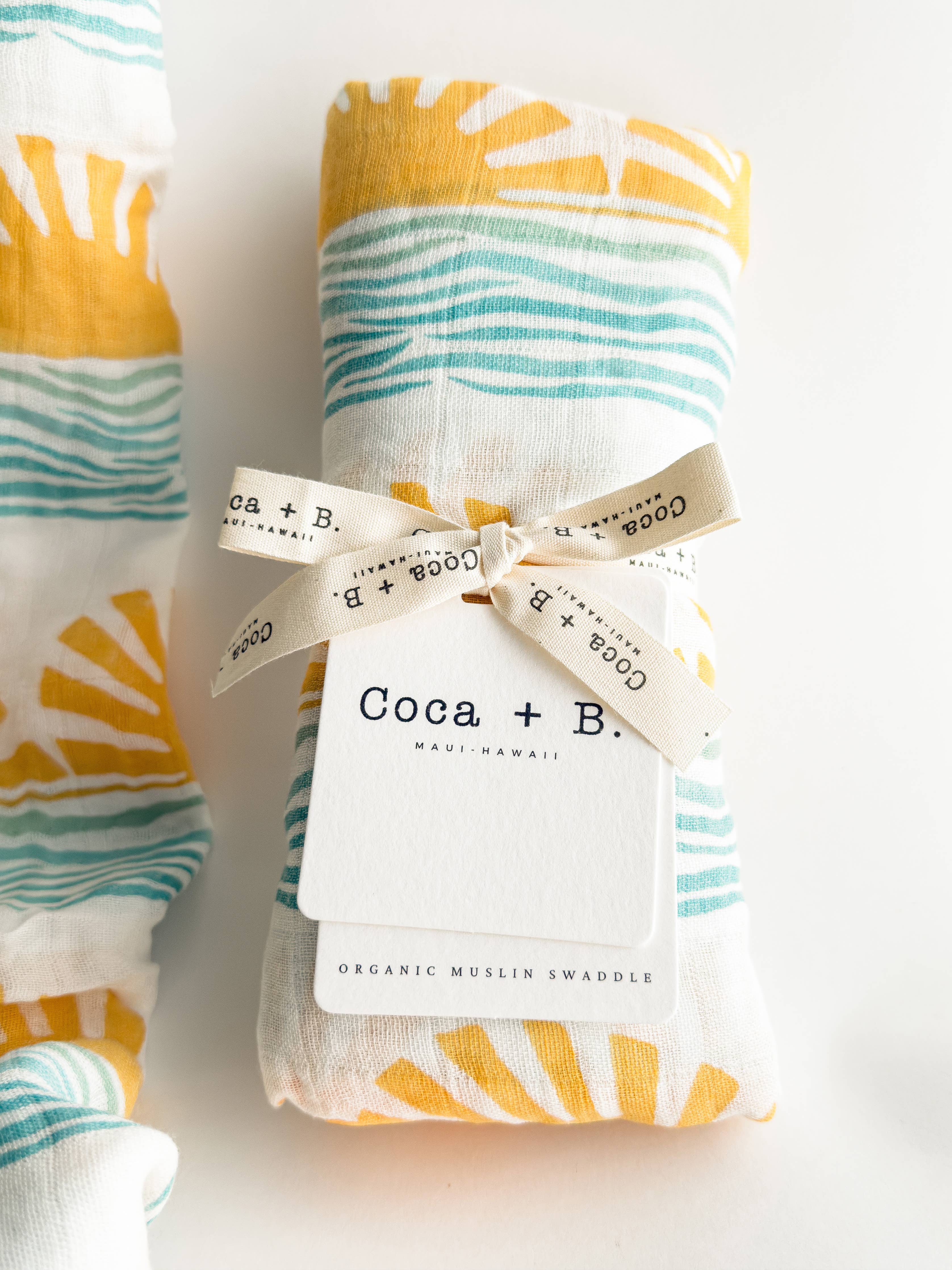 Coca + B. - Sun and Wave Surfer Organic Bamboo Swaddle - Image 11