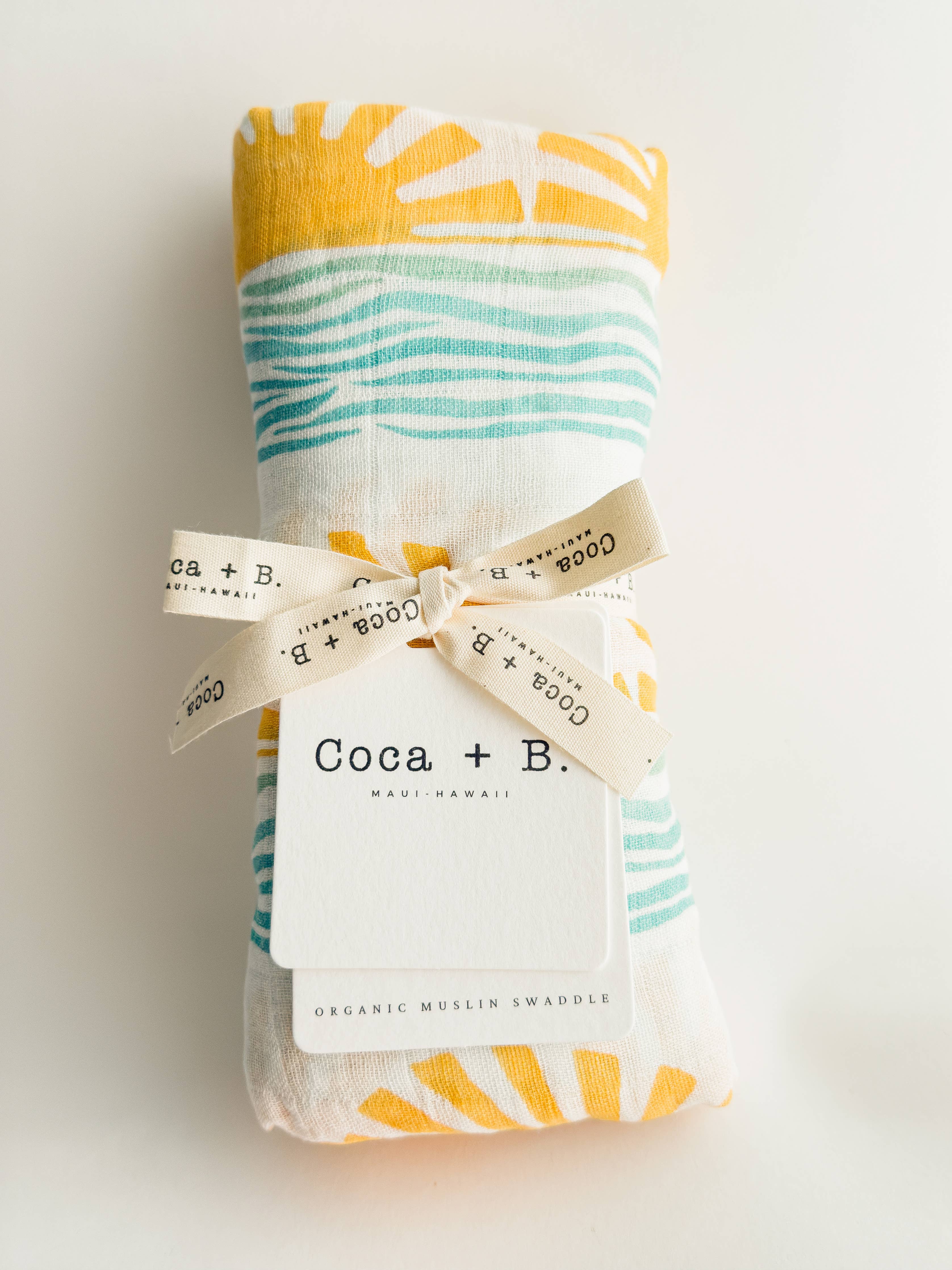 Coca + B. - Sun and Wave Surfer Organic Bamboo Swaddle - Image 15