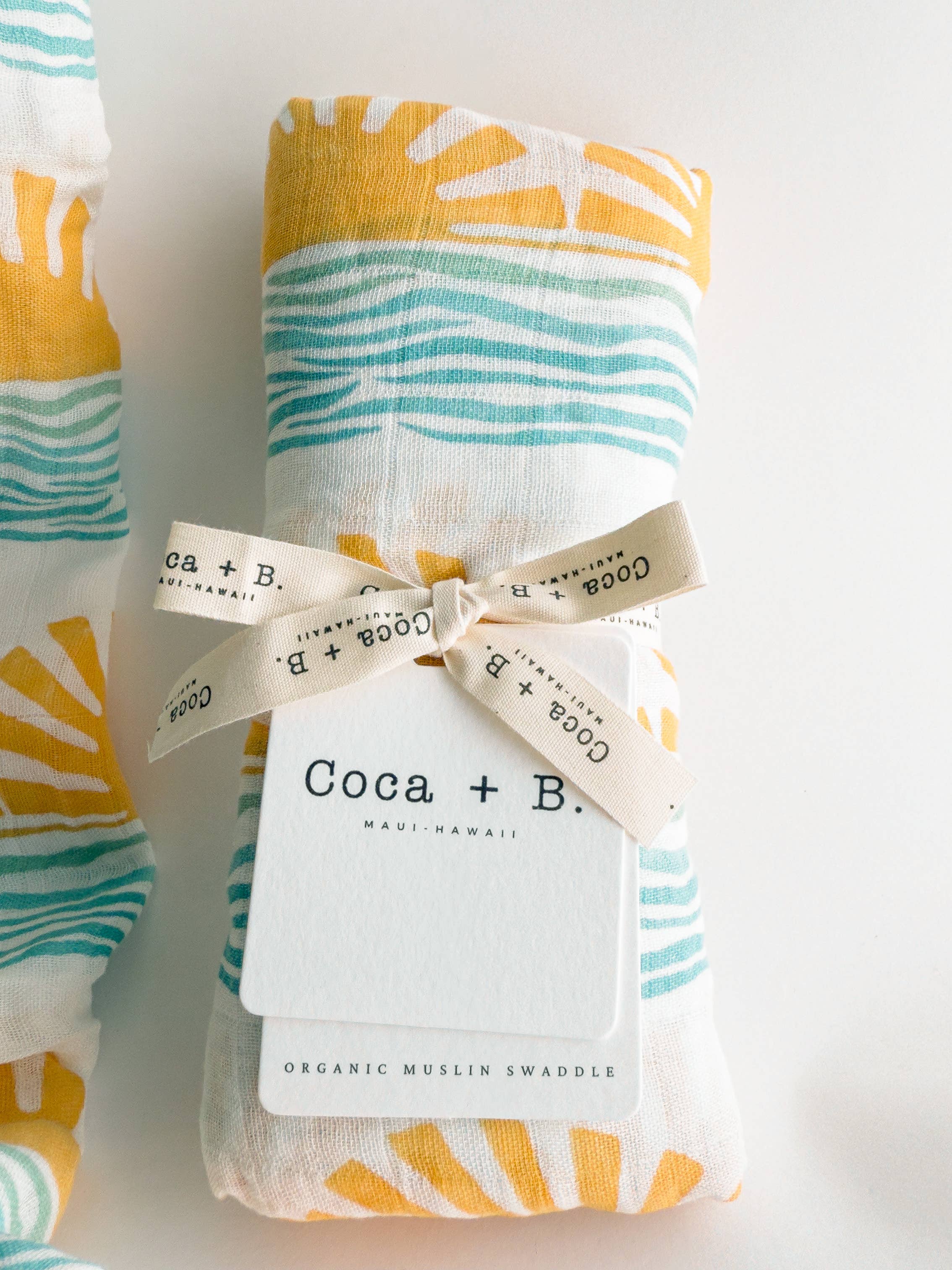 Coca + B. - Sun and Wave Surfer Organic Bamboo Swaddle - Image 5