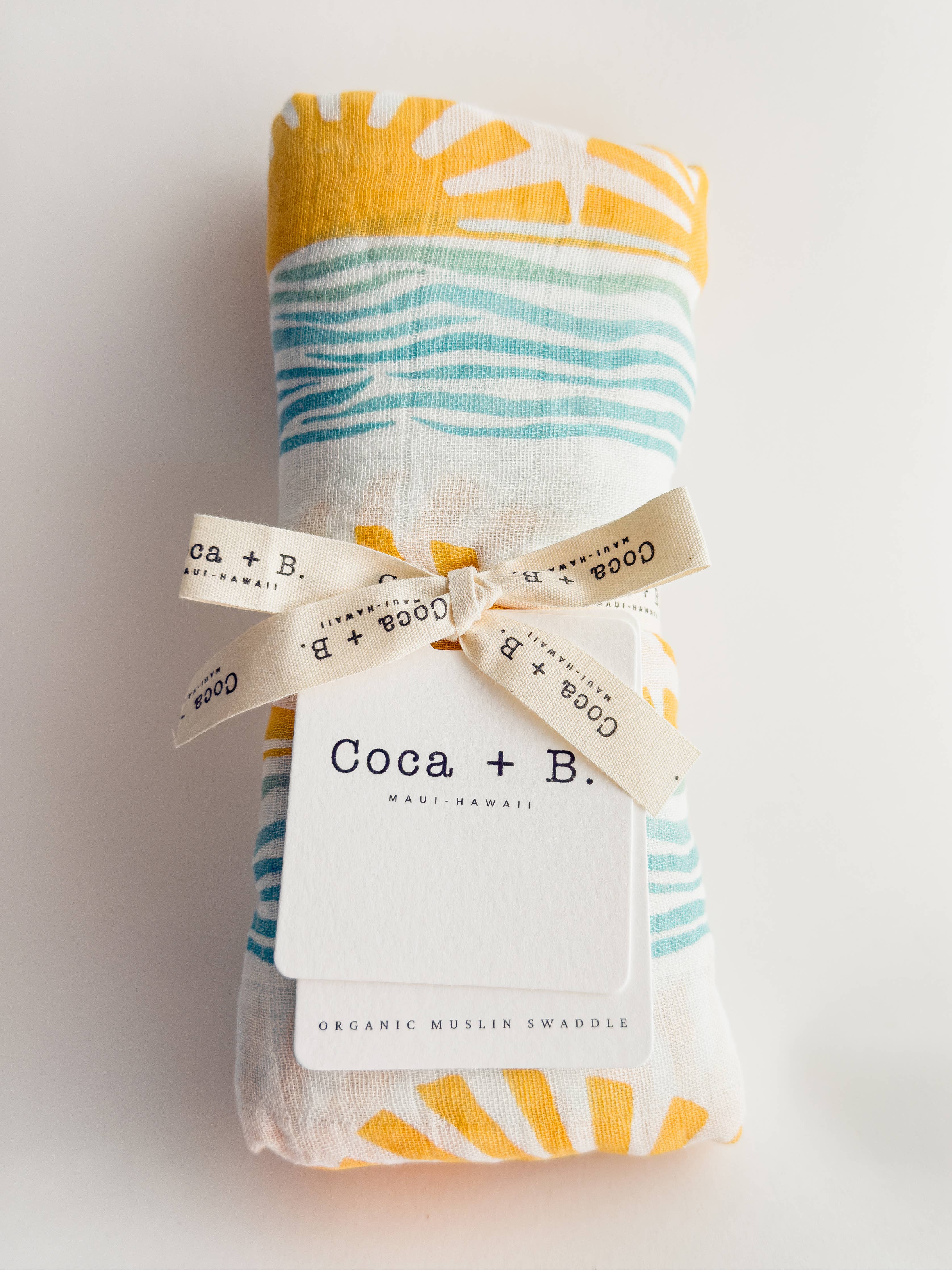 Coca + B. - Sun and Wave Surfer Organic Bamboo Swaddle - Image 6