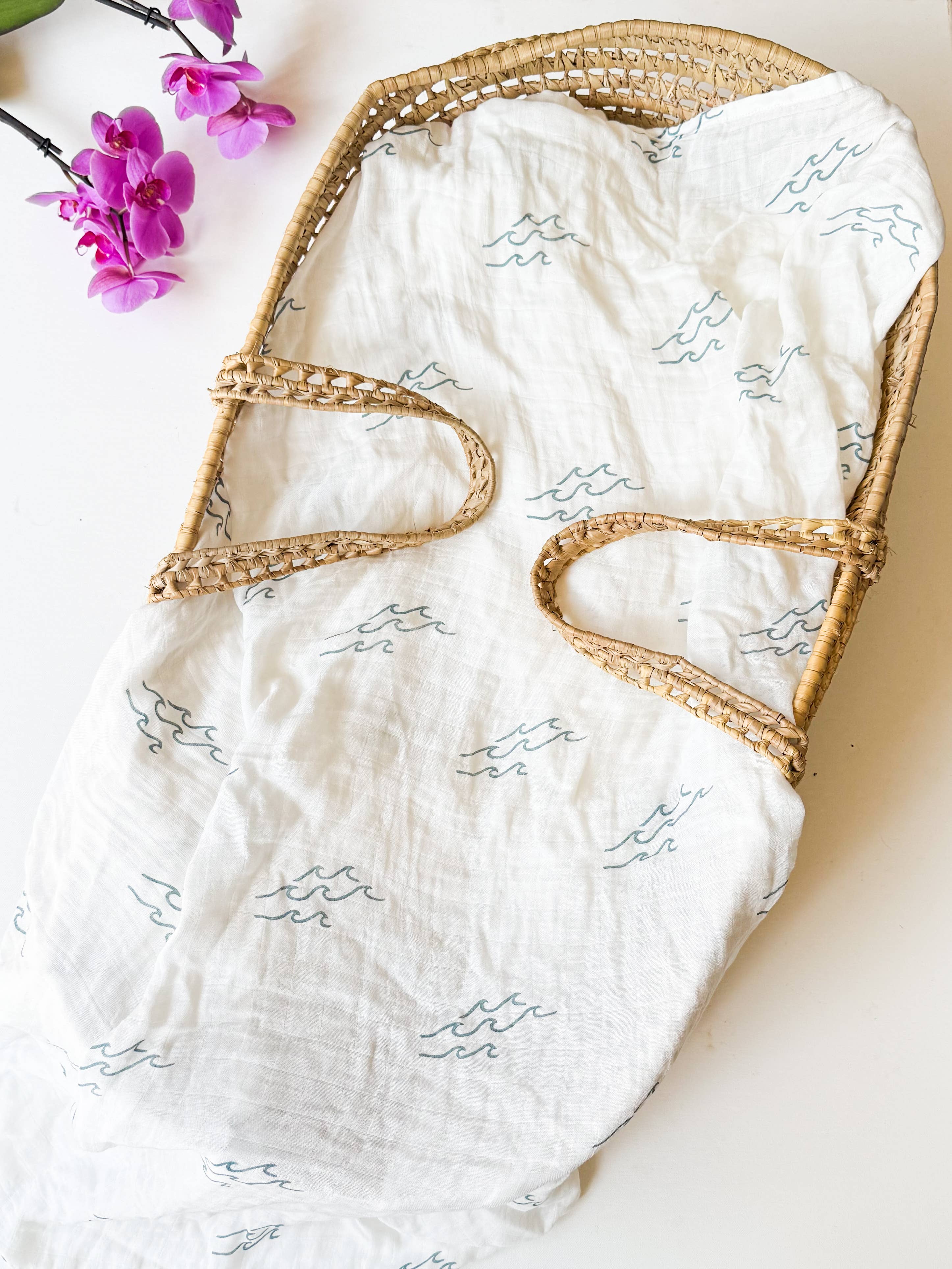 Coca + B. - Surfer Wave Organic Bamboo Swaddle - Image 3