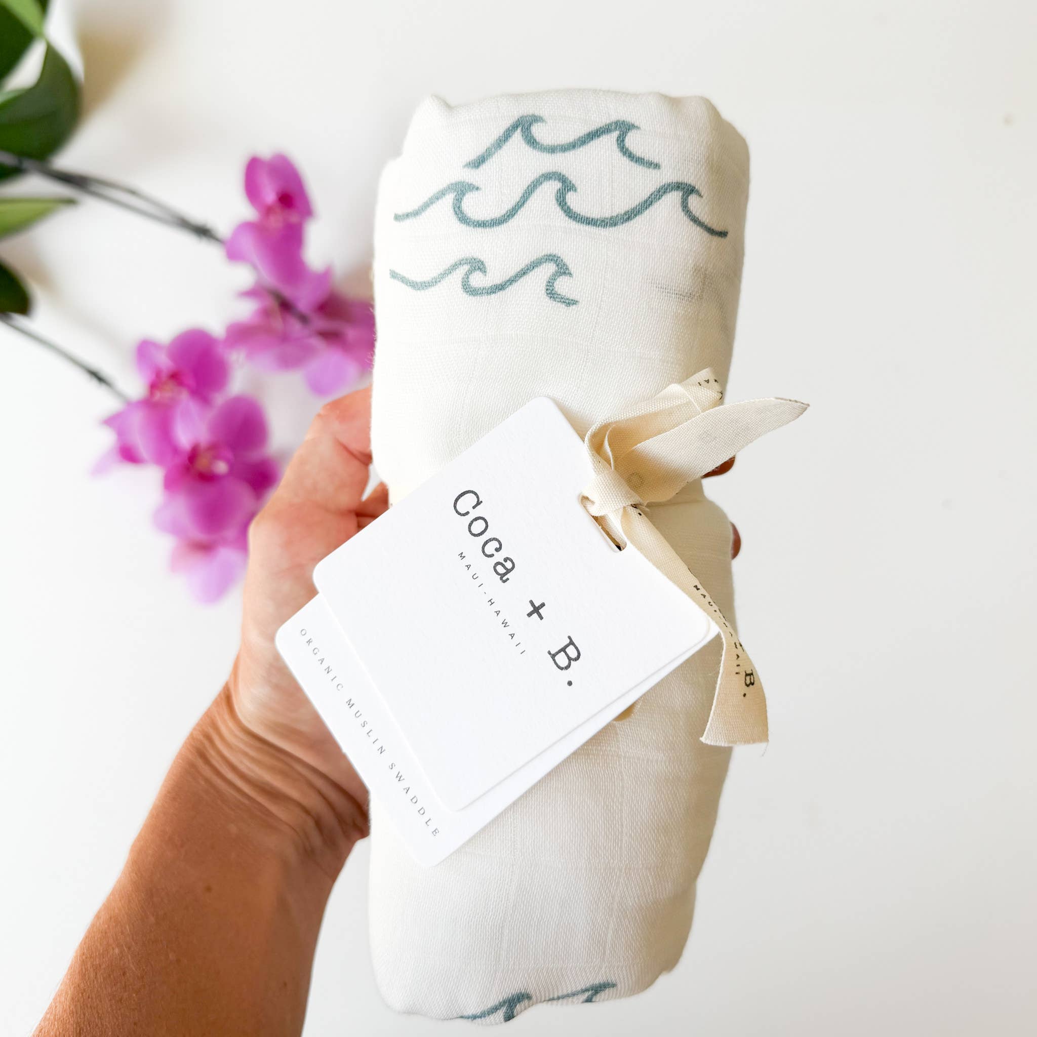 Coca + B. - Surfer Wave Organic Bamboo Swaddle - Image 5