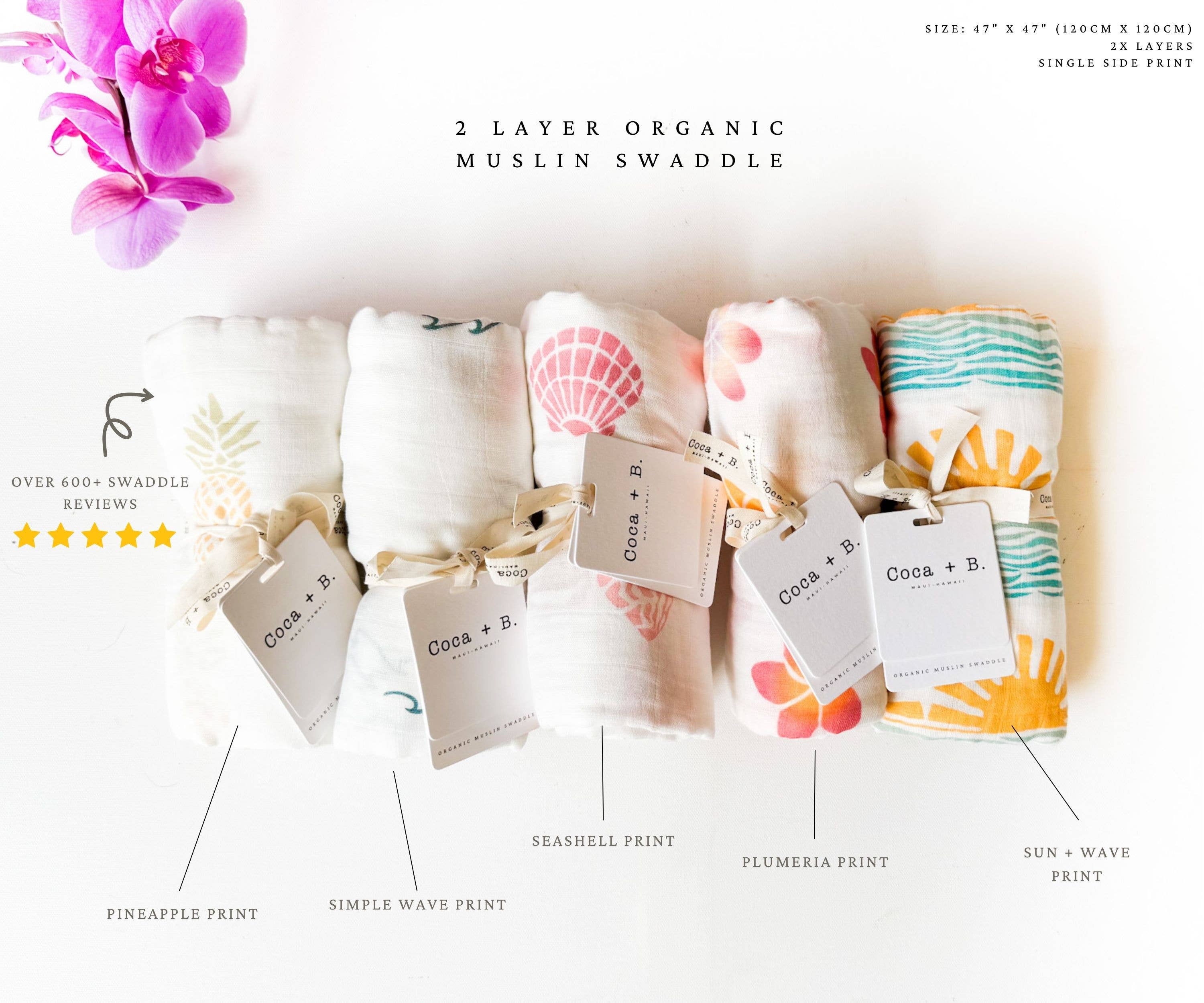 Coca + B. - Surfer Wave Organic Bamboo Swaddle - Image 9