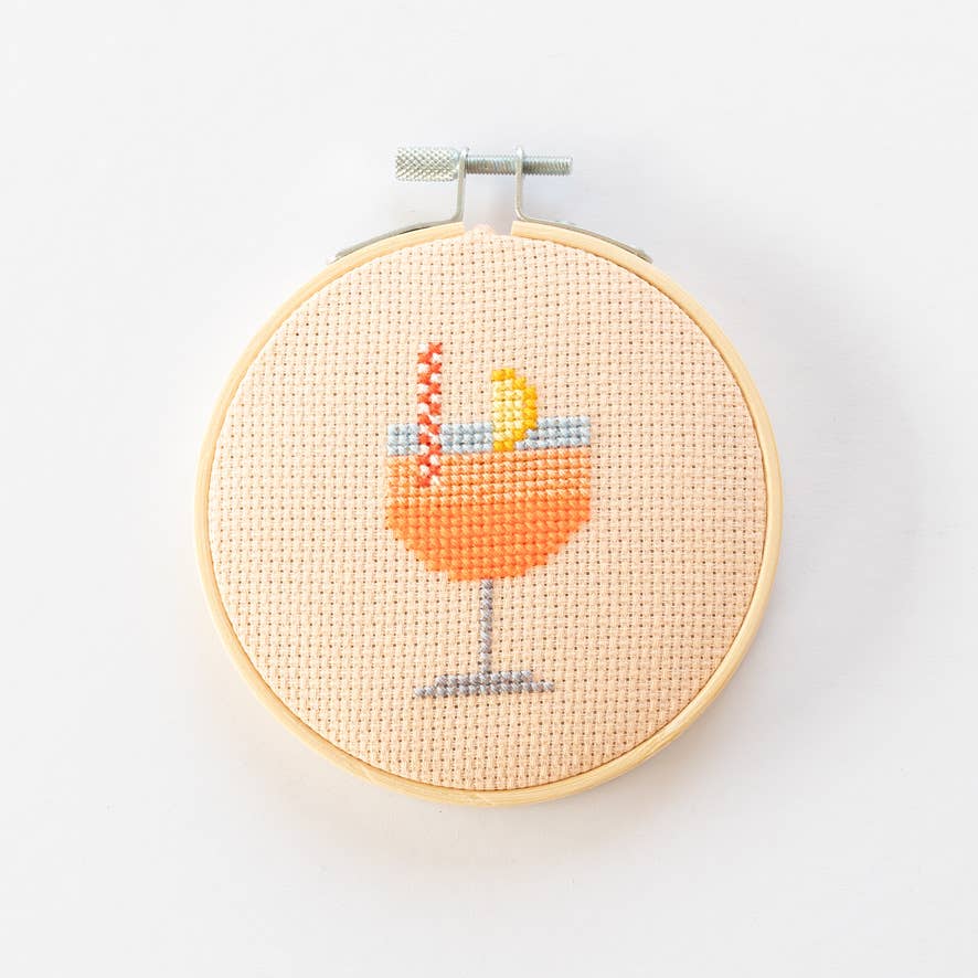 Cotton Clara - Aperol Cocktail Beginner Cross Stitch Kit - Image 11