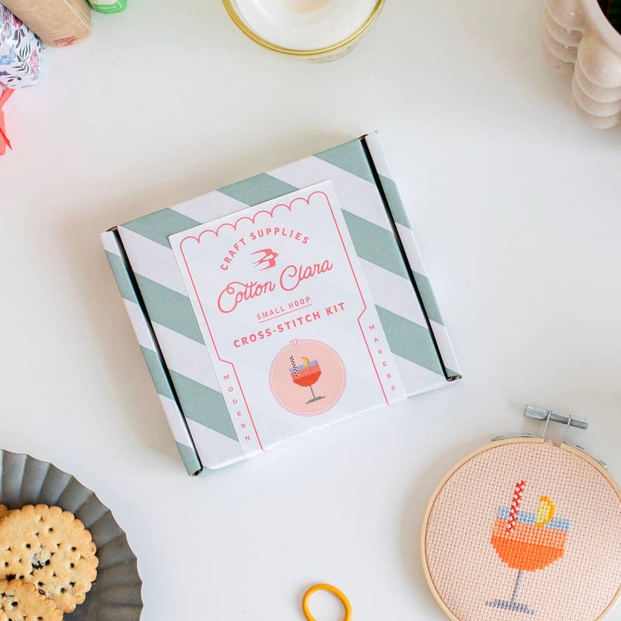 Cotton Clara - Aperol Cocktail Beginner Cross Stitch Kit - Image 7