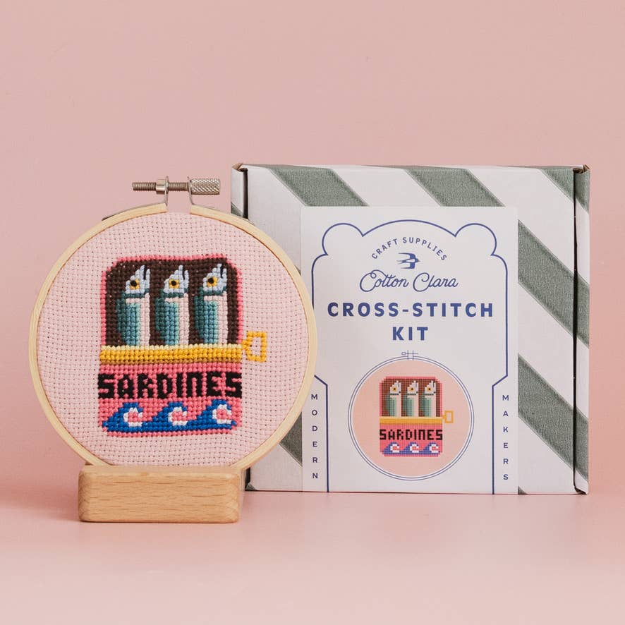 Cotton Clara - Sardines Cross Stitch Kit - Image 2