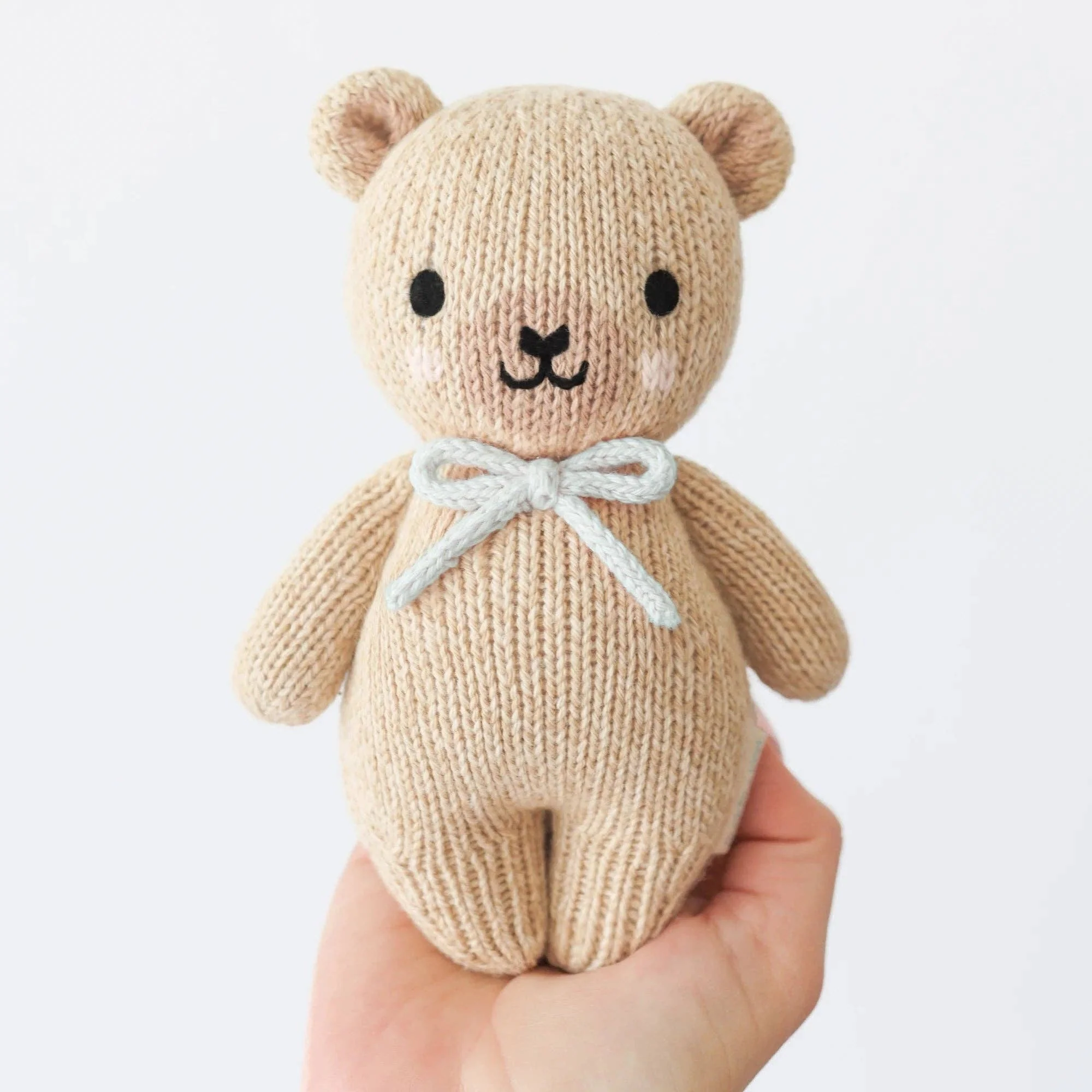 cuddle+kind - Baby honey bear- Blue Bow - Image 2