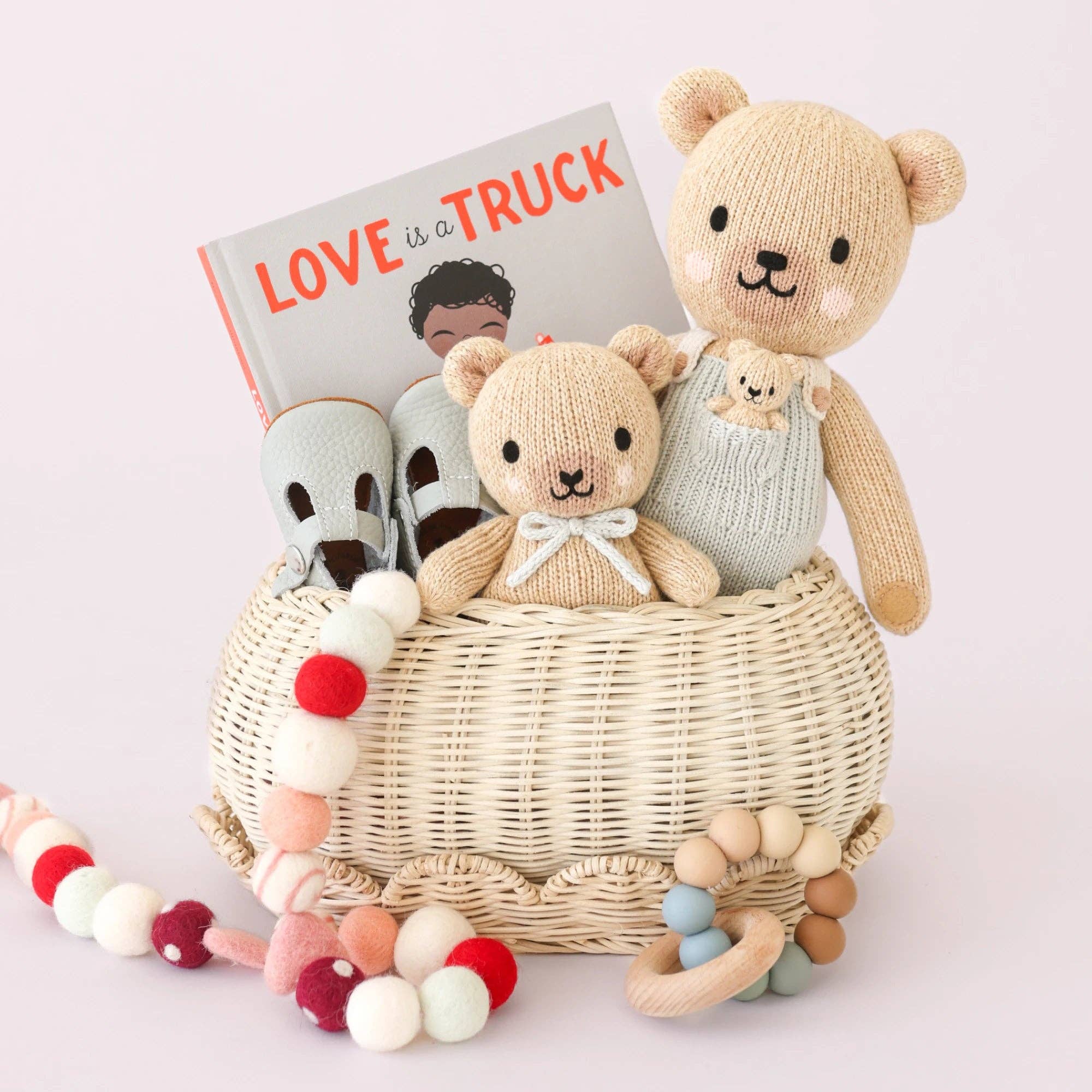 cuddle+kind - Baby honey bear- Blue Bow - Image 4