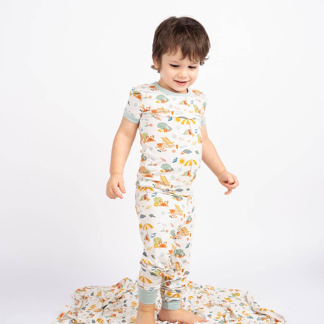 Emerson and Friends - Beach Day Summer Kids Bamboo Pajamas Set: 2T - Image 2