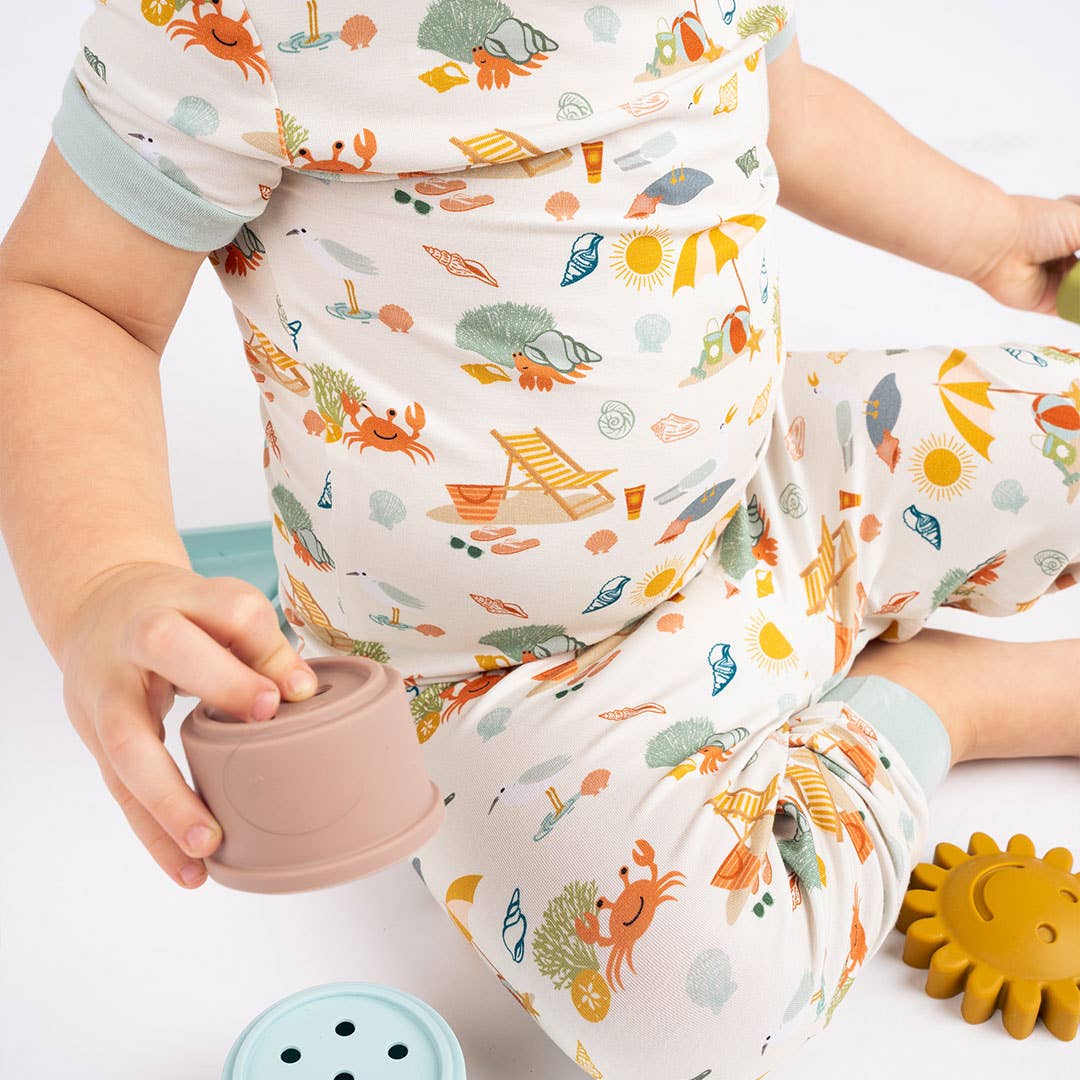 Emerson and Friends - Beach Day Summer Kids Bamboo Pajamas Set: 2T - Image 3