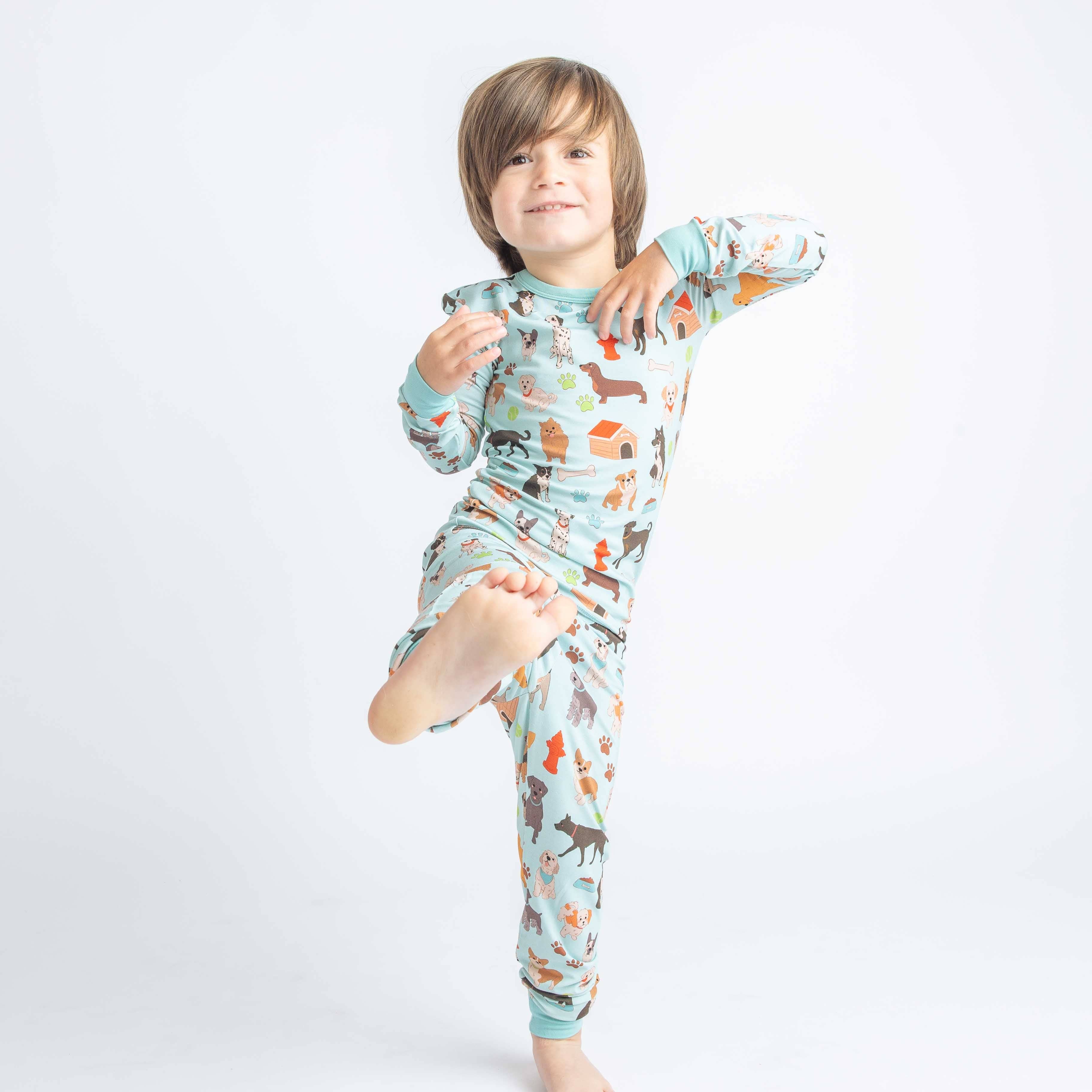 Emerson and Friends - Dogs Bark Pets Kids Bamboo Pajamas Toddler Sleep Set - Image 3