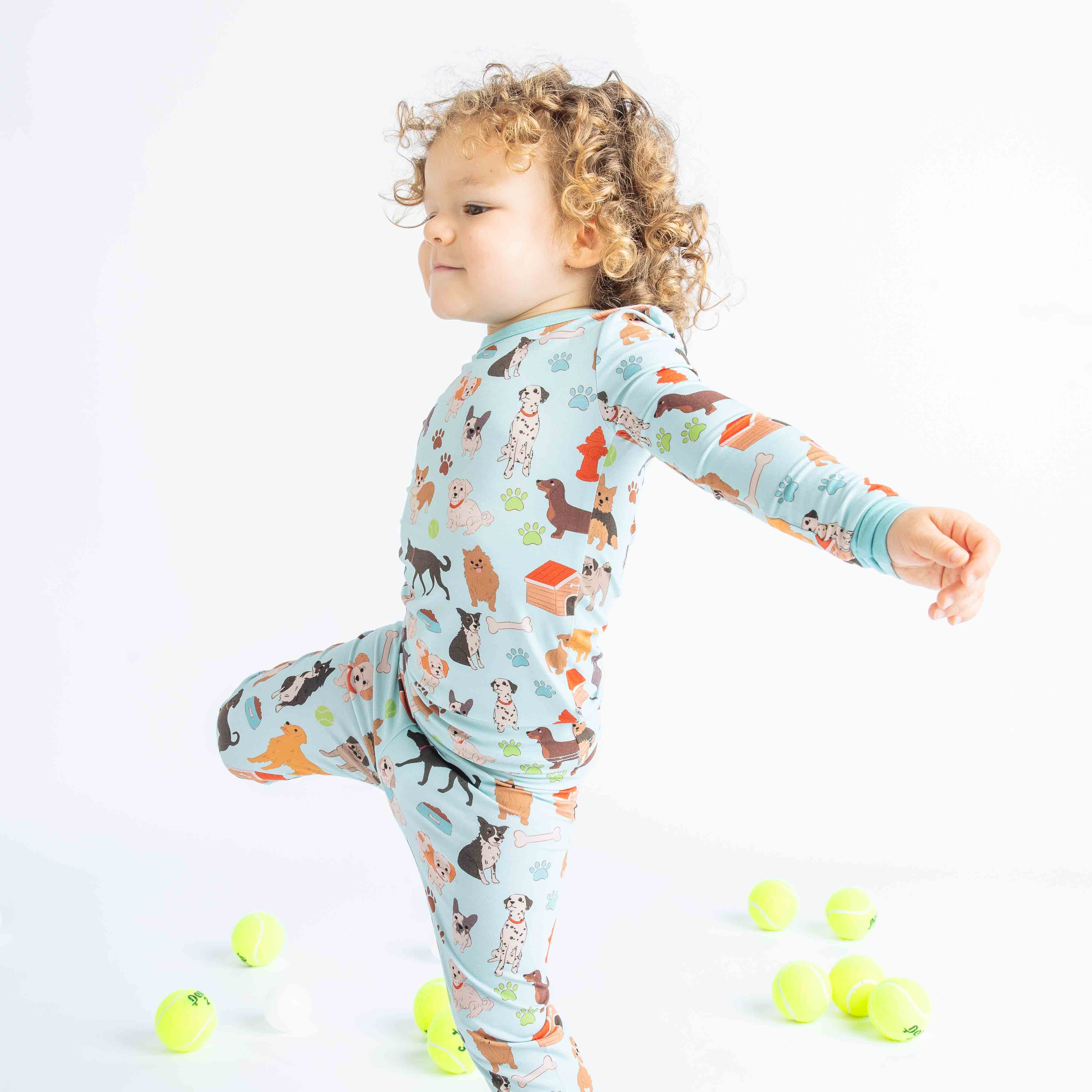 Emerson and Friends - Dogs Bark Pets Kids Bamboo Pajamas Toddler Sleep Set - Image 4