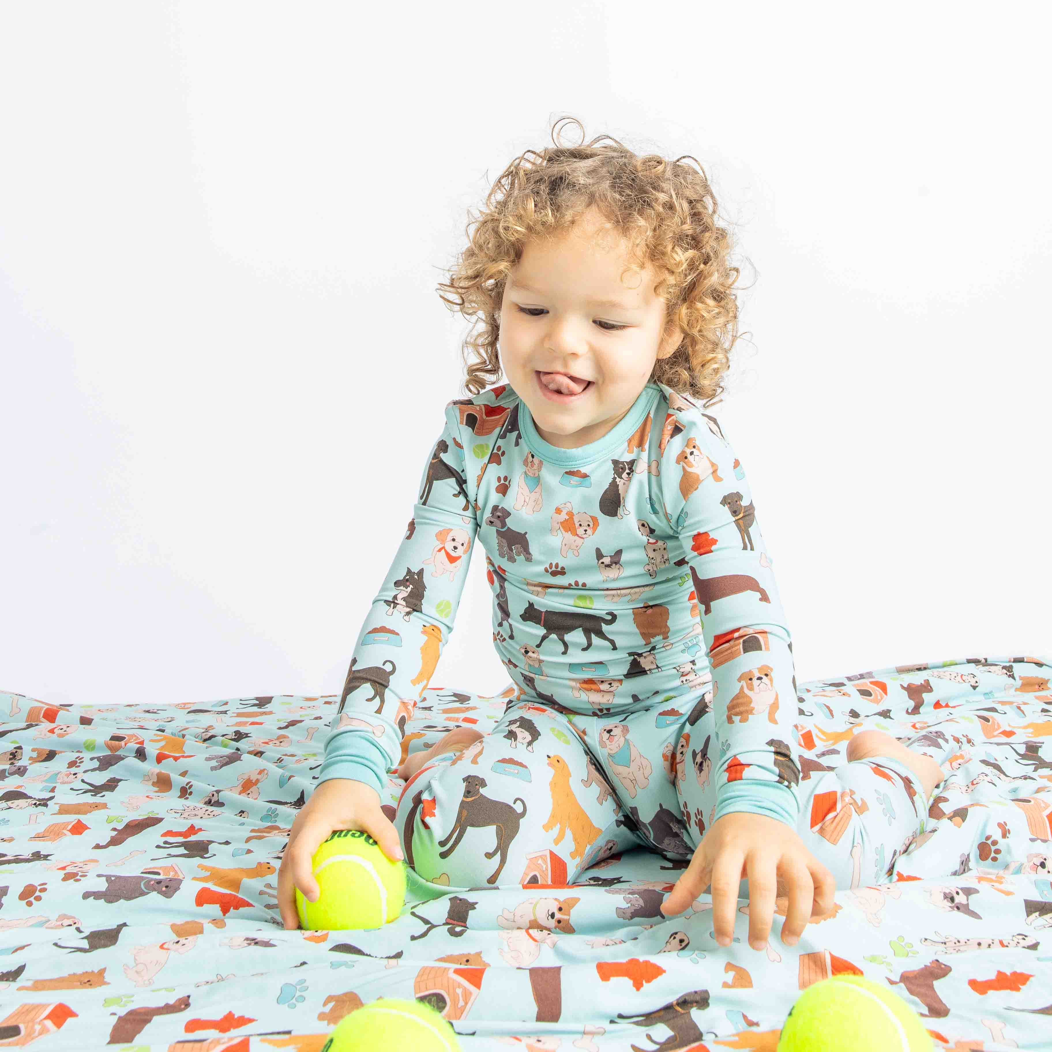 Emerson and Friends - Dogs Bark Pets Kids Bamboo Pajamas Toddler Sleep Set - Image 5