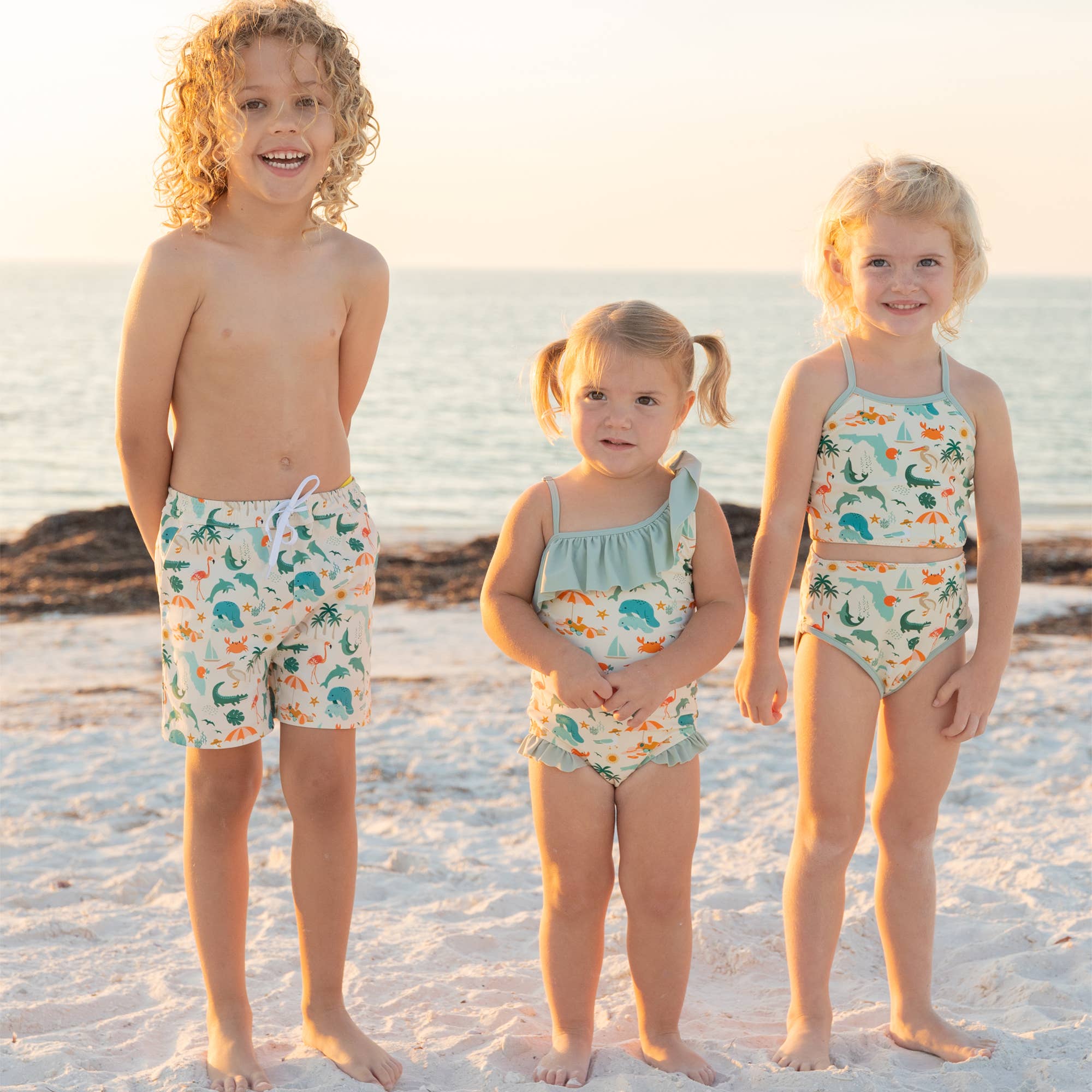 Emerson and Friends - Explore Florida Boys Swim Trunks - Image 5