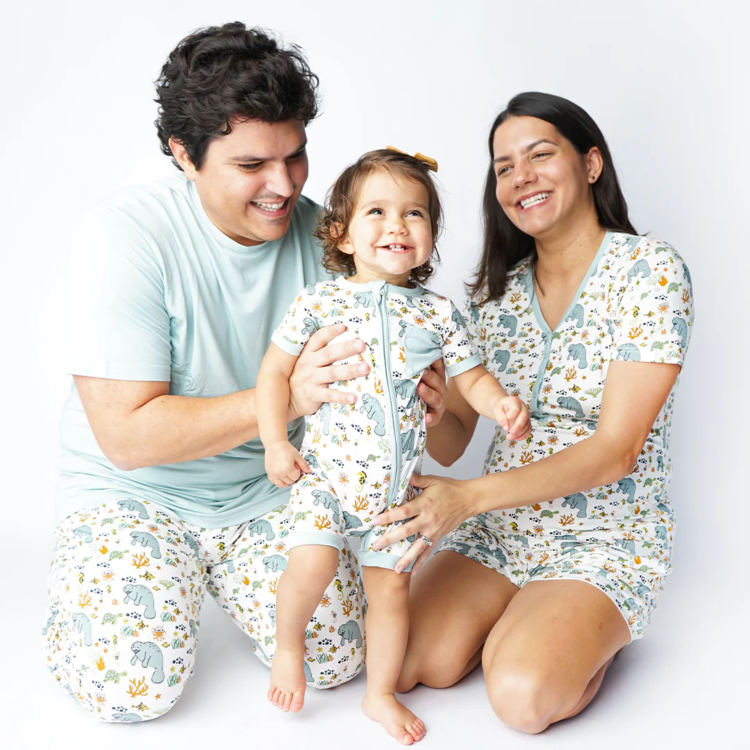Emerson and Friends - Manatee Bamboo Shortie Romper - Image 4
