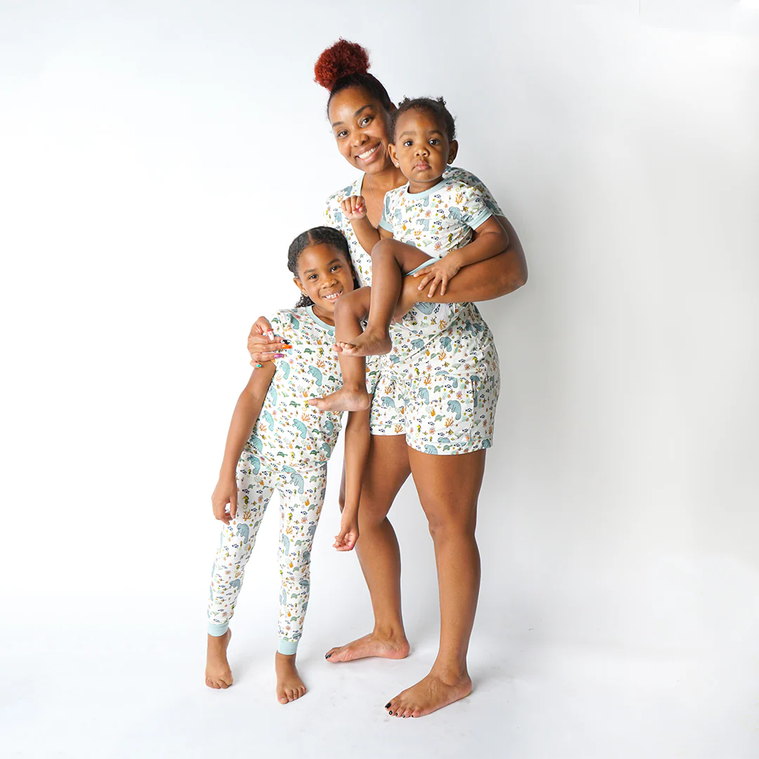 Emerson and Friends - Manatee Short Sleeve Kids Pajama Set - Image 5