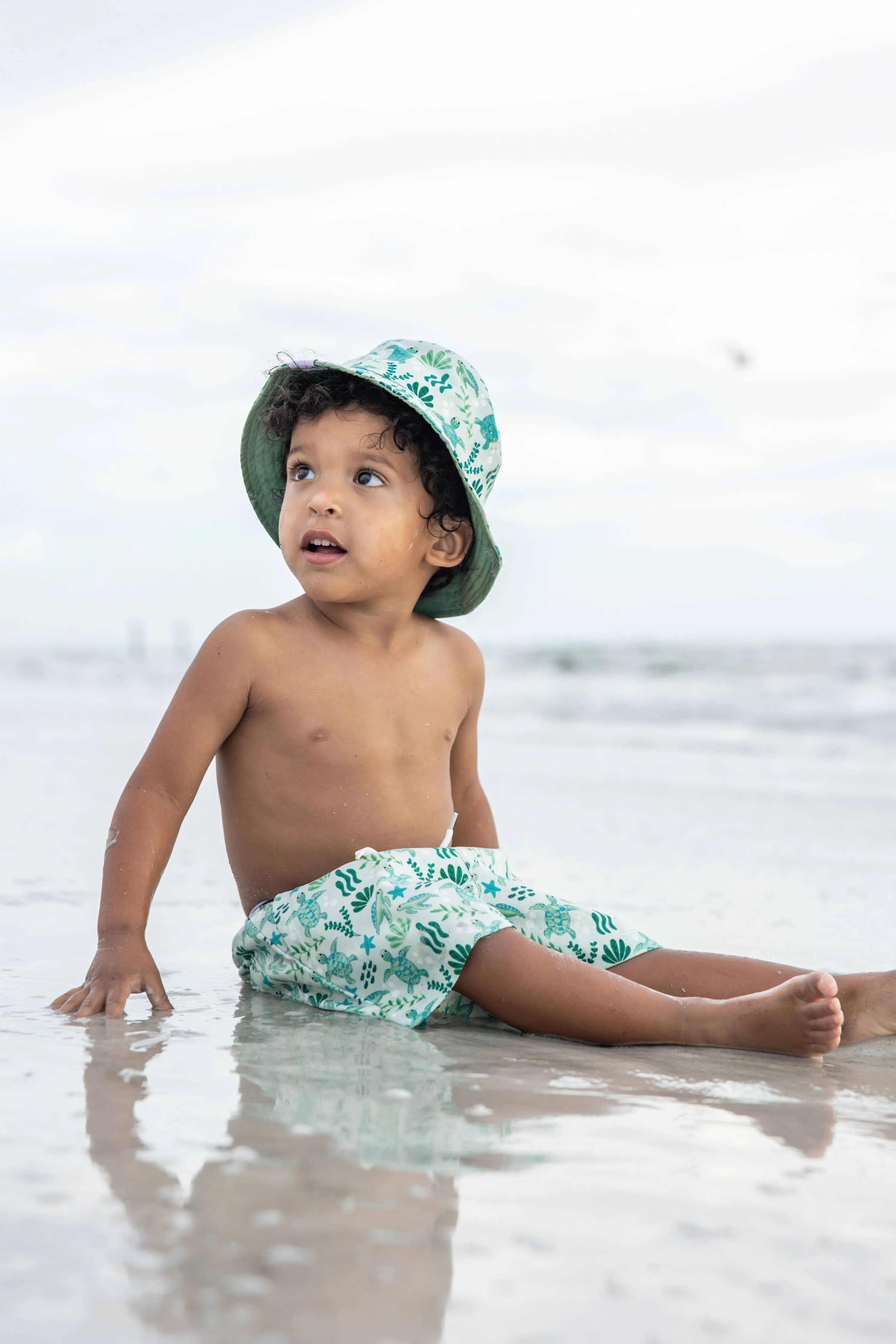 Emerson and Friends - Save the Sea Turtles Boys Swim Trunks - Image 3