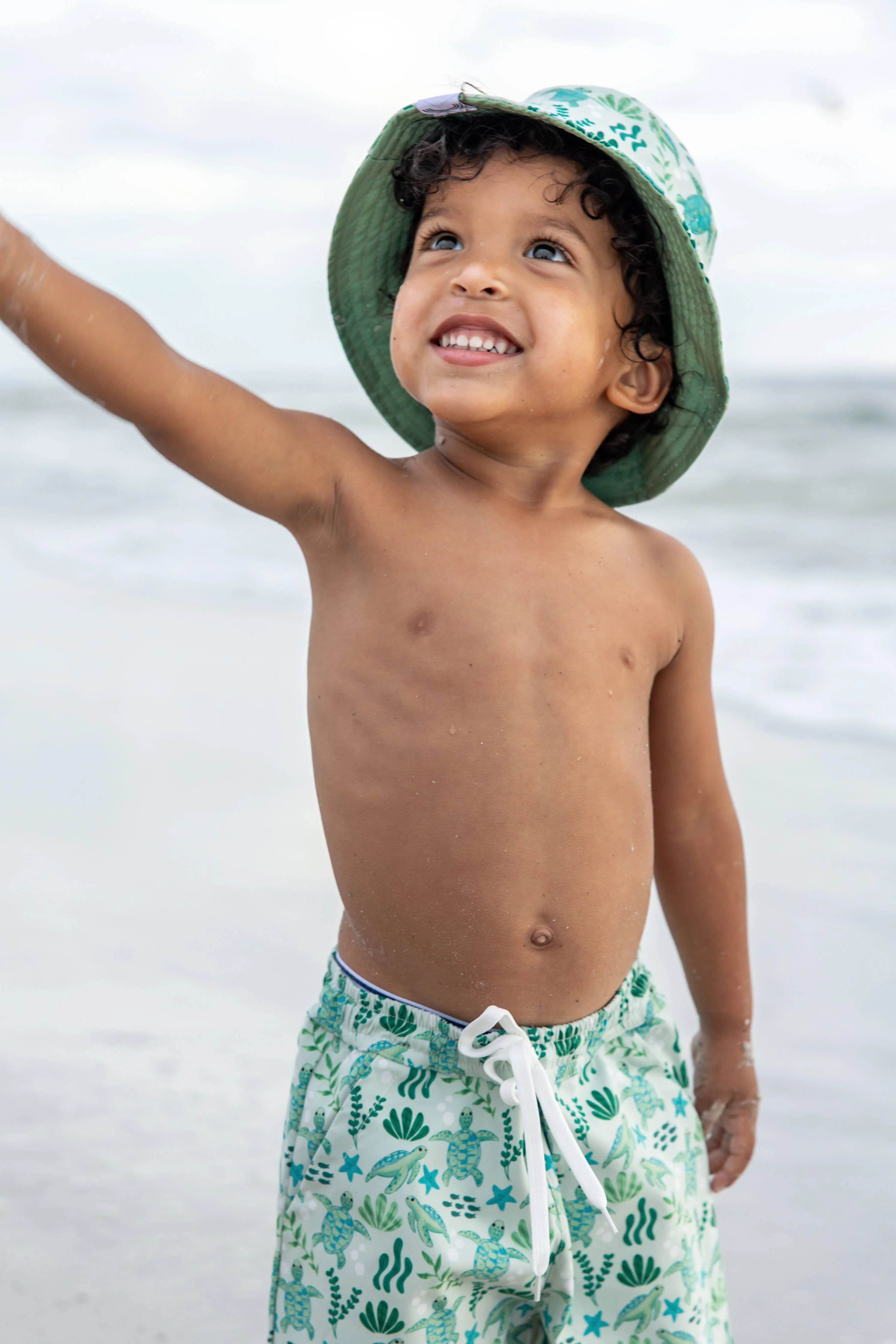 Emerson and Friends - Save the Sea Turtles Boys Swim Trunks - Image 5