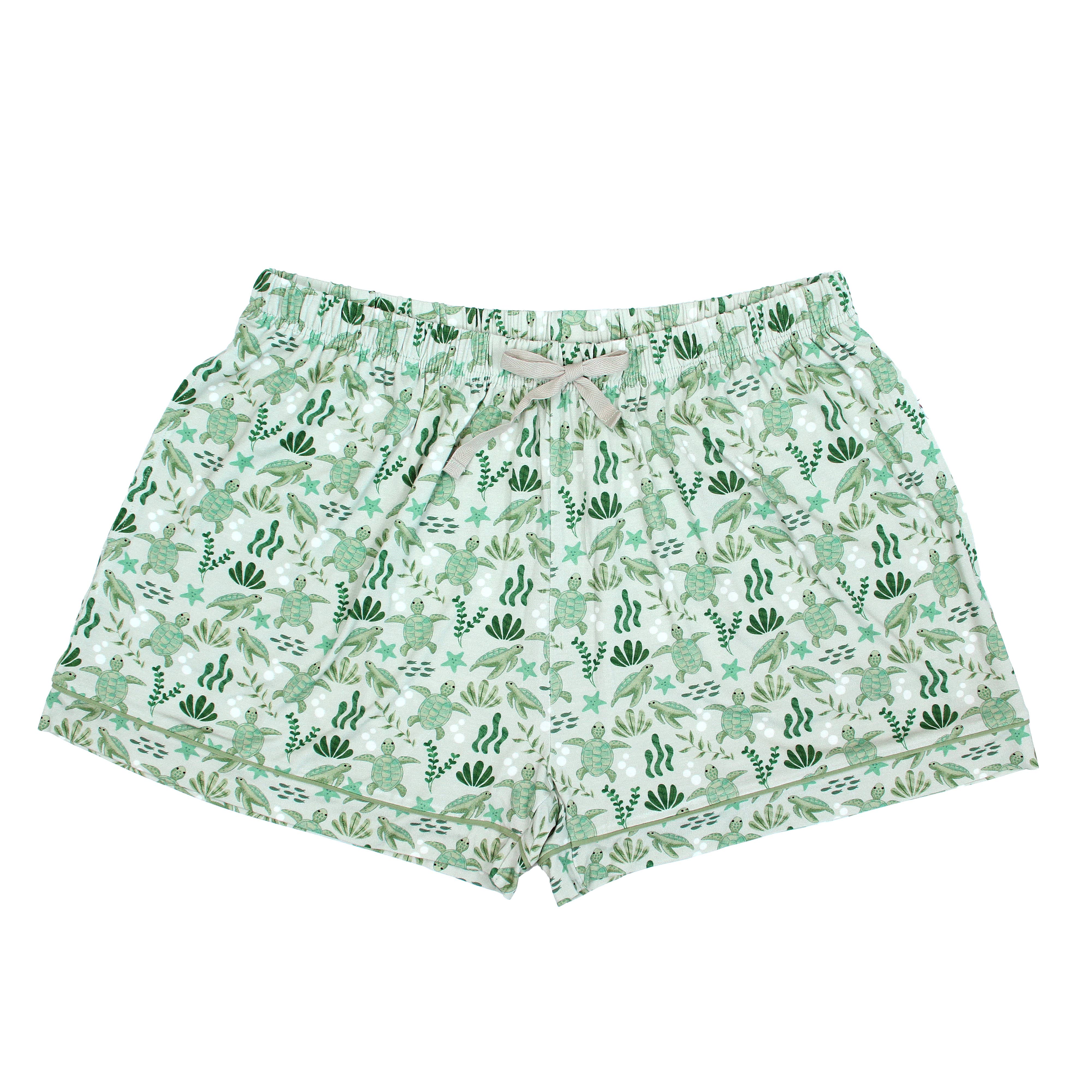 Emerson and Friends - Save the Sea Turtles Womens Pajama Shorts