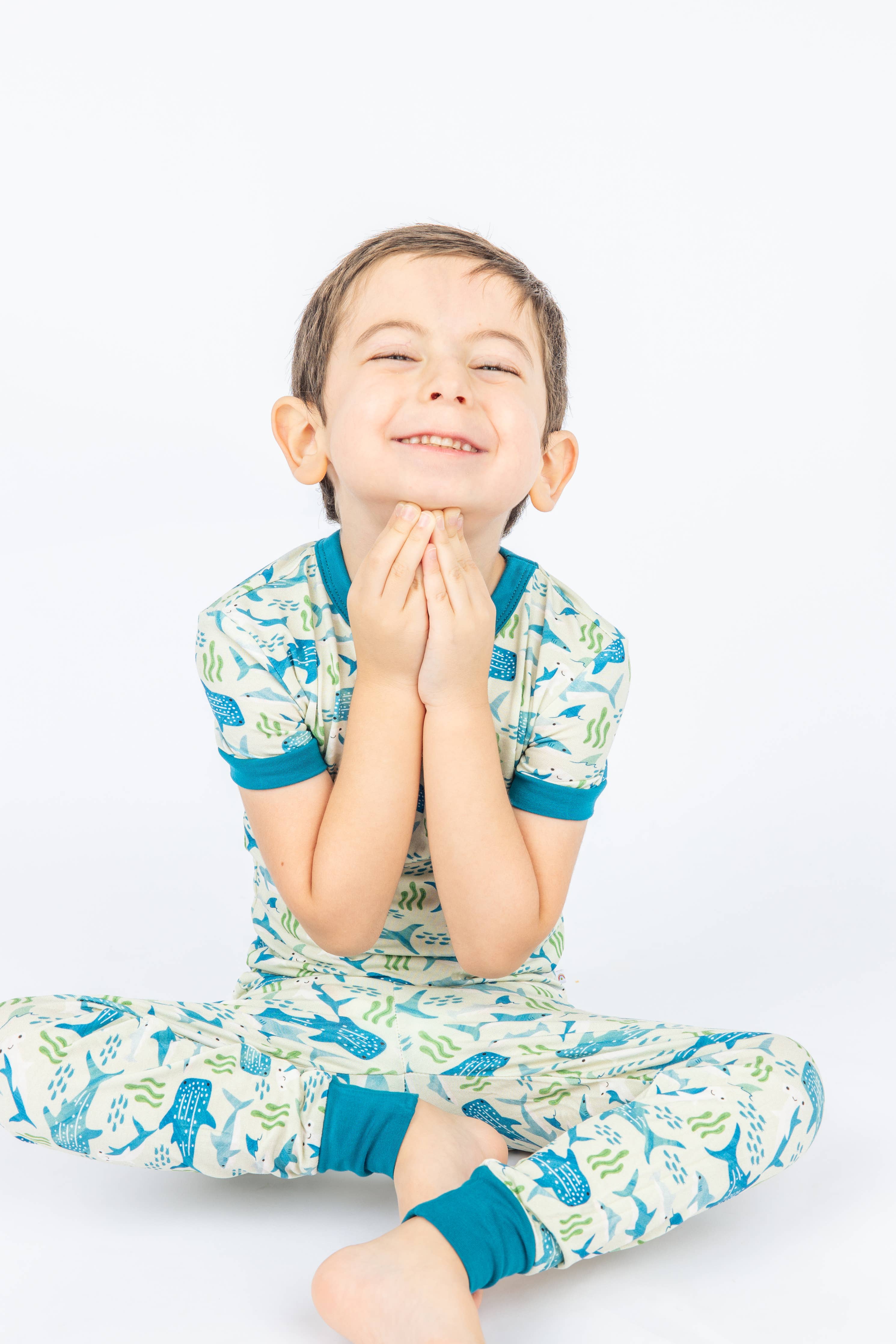 Emerson and Friends - Shark Friends Ocean Kids Bamboo Pajamas - Image 2