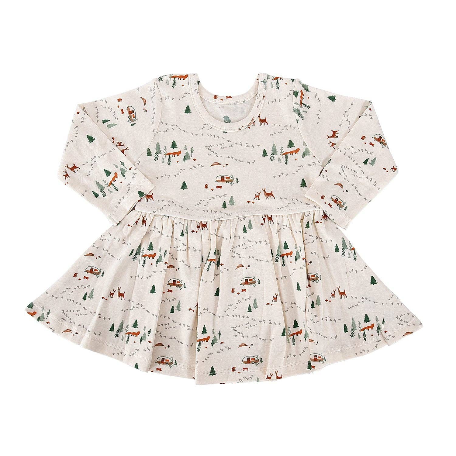 Finn + Emma - Long sleeve twirl dress- into the woods - Image 3