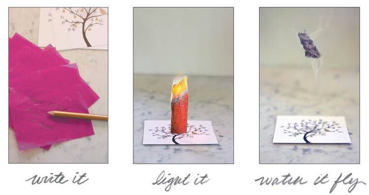 FLYING WISH PAPER ® - LOVE LETTERS / Mini Kit / Valentine’s Day 15 WISH PAPER™ - Image 3