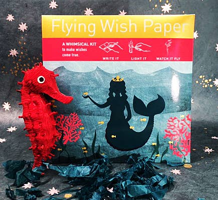 FLYING WISH PAPER ® - MERMAID / Mini Wish-Making Kit / 15 WISH PAPER™ +Accessories - Image 3