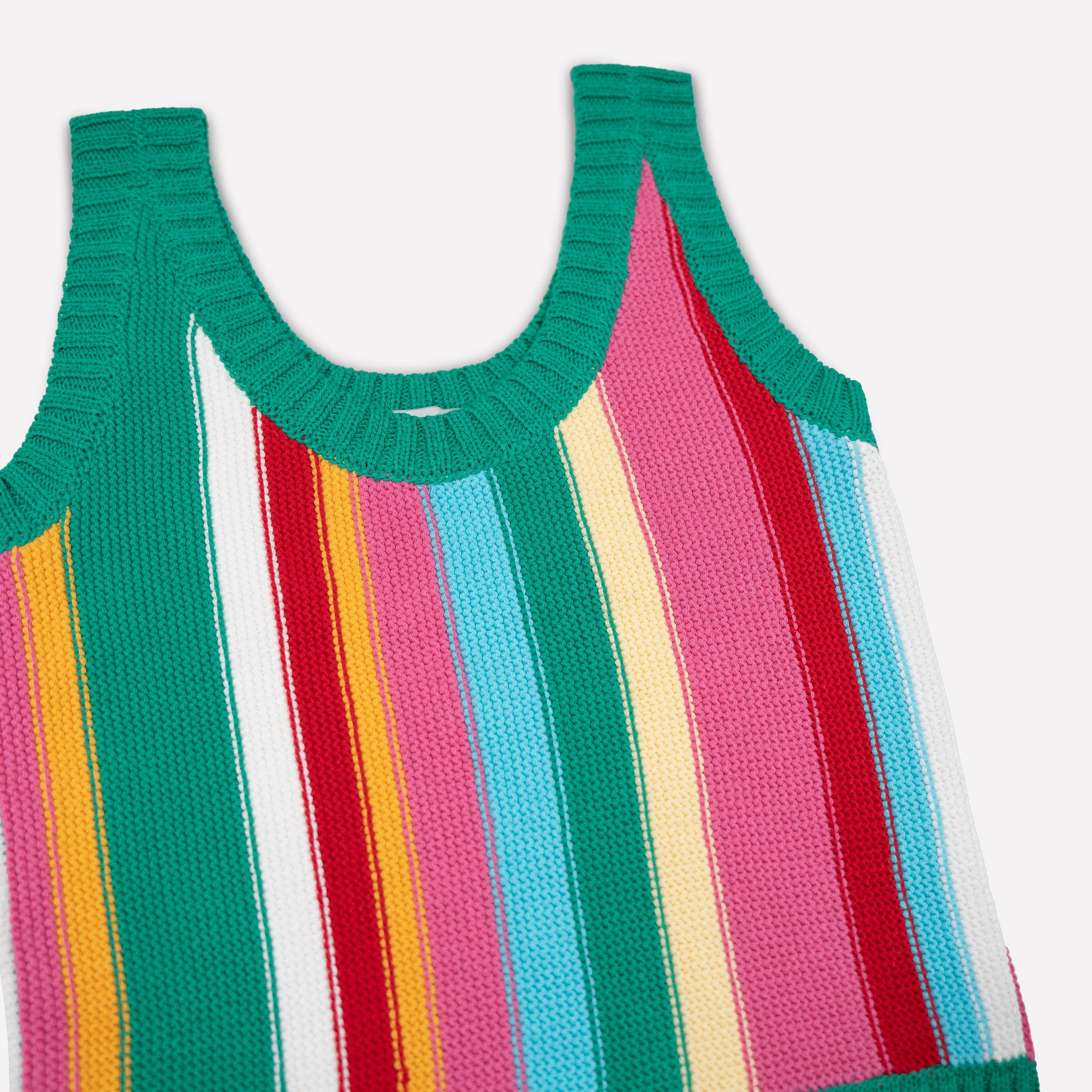 GiGi Knitwear - Vertical Stripe Tank Top In Multicolor - Image 2