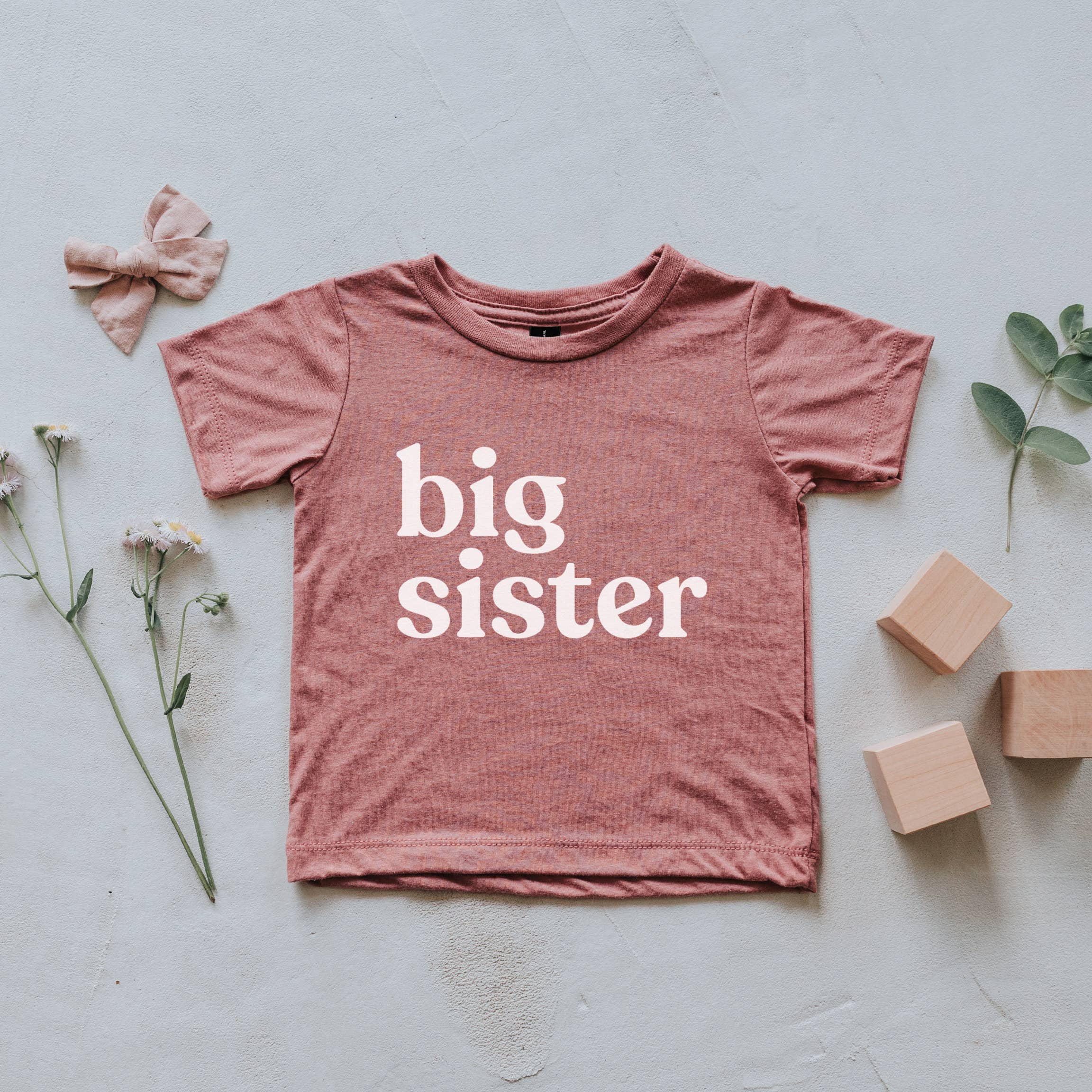 Gladfolk - Mauve Big Sister Kids Tee - Image 2
