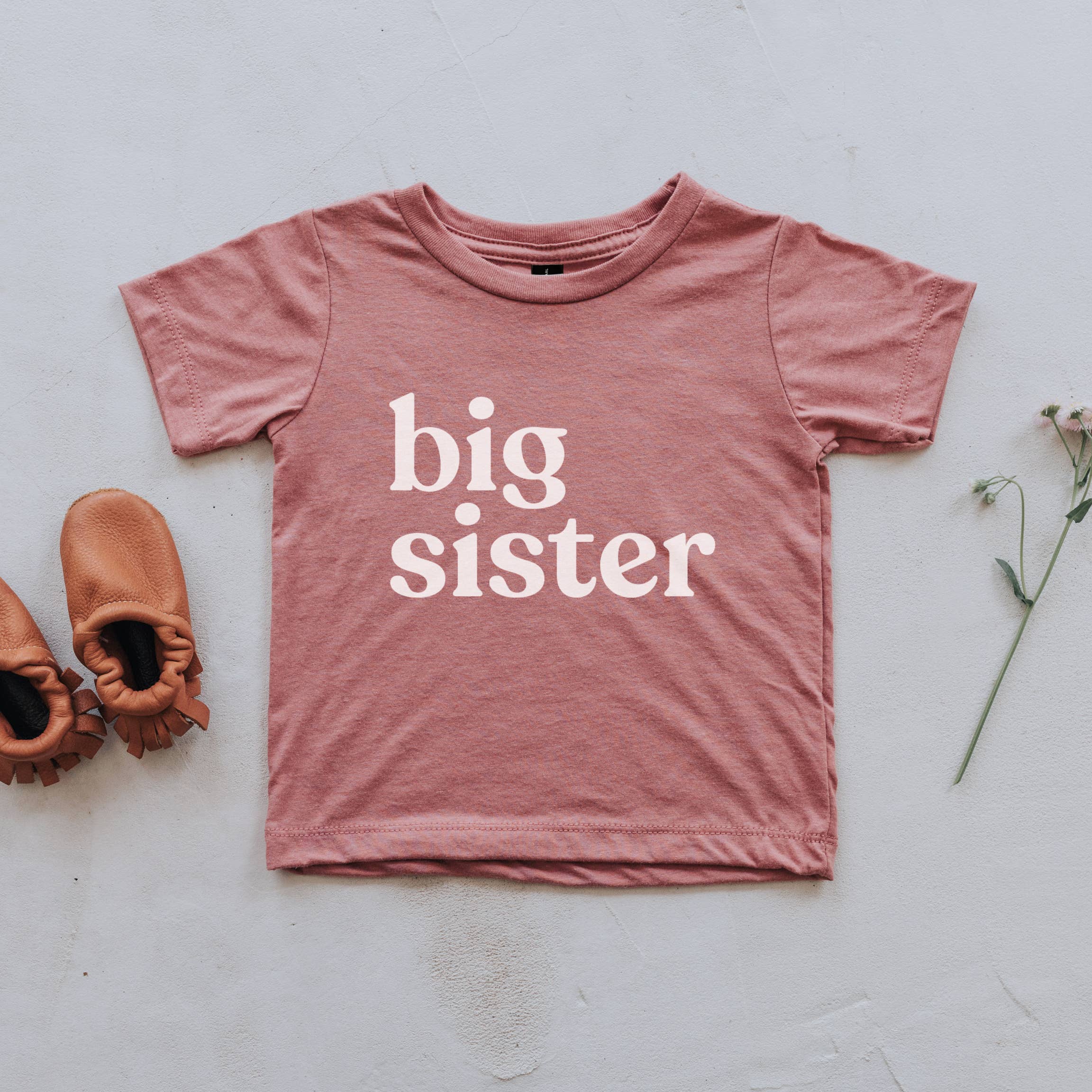 Gladfolk - Mauve Big Sister Kids Tee - Image 3