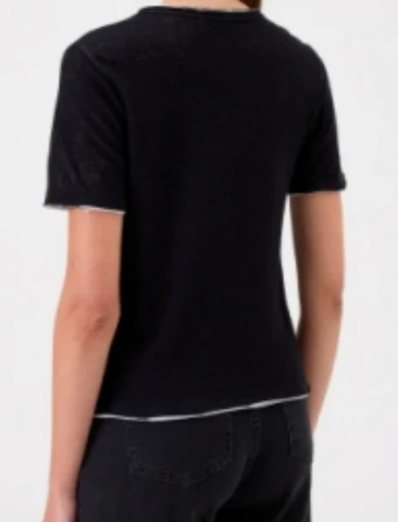 Goldie - Two Layer Jersey Tee - Black - Image 2