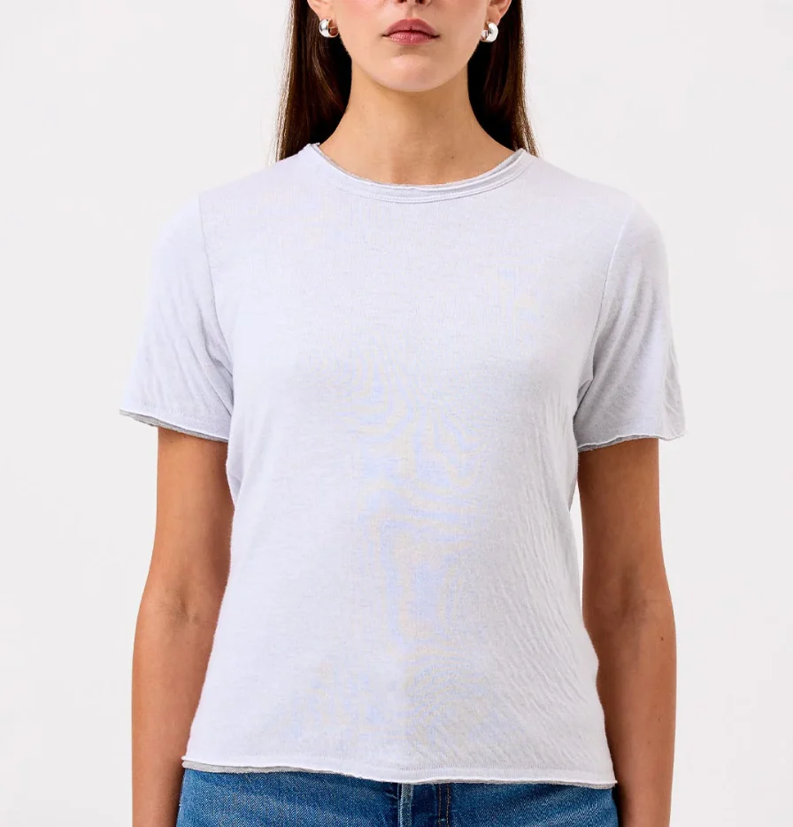 Goldie - Two Layer Jersey Tee - White