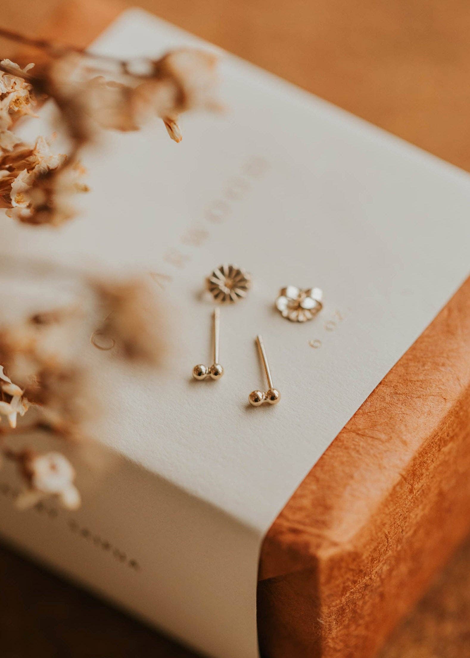 Hello Adorn - Double Dot Studs- 14kt Gold Fill - Image 2