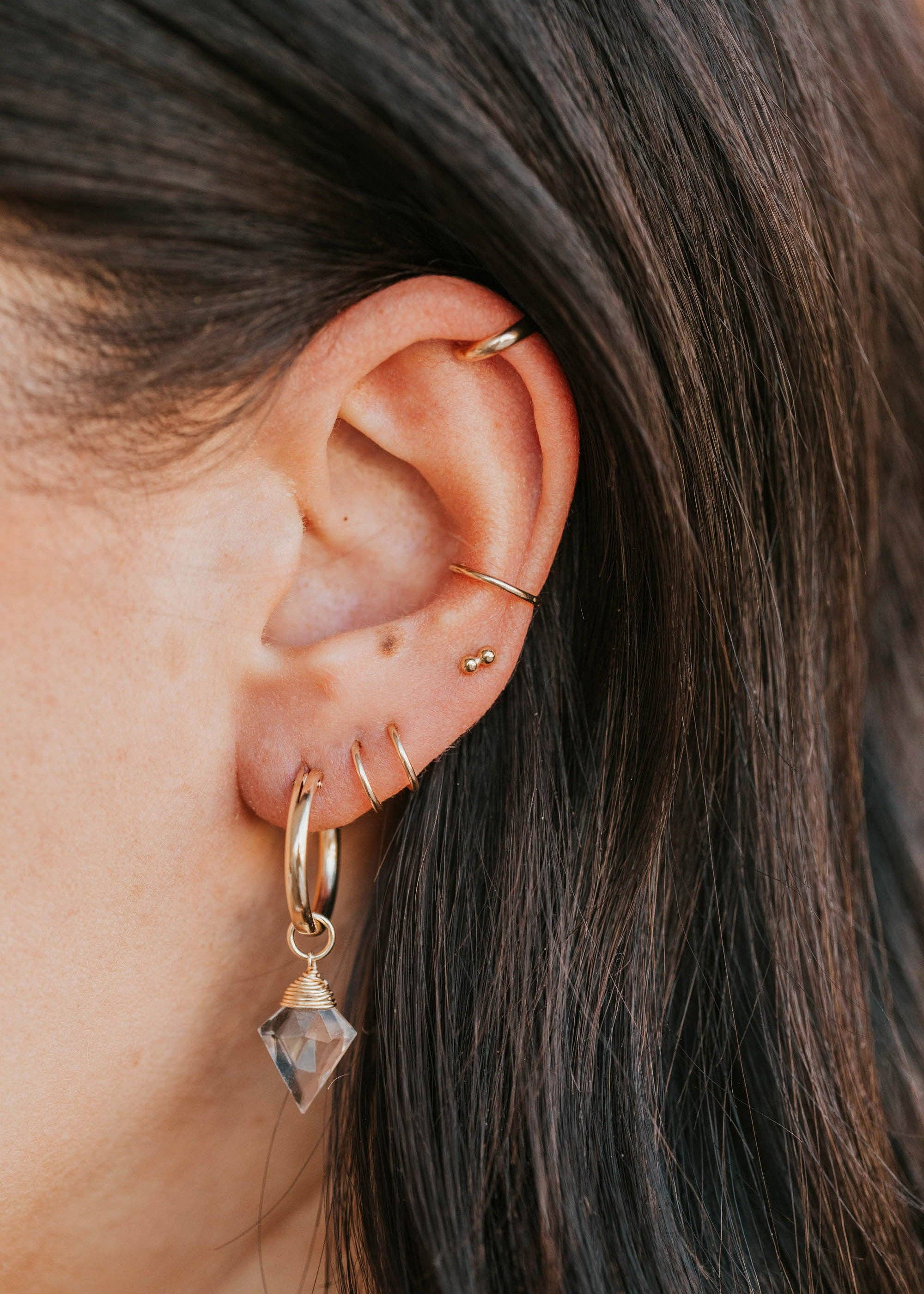 Hello Adorn - Double Dot Studs- 14kt Gold Fill - Image 5