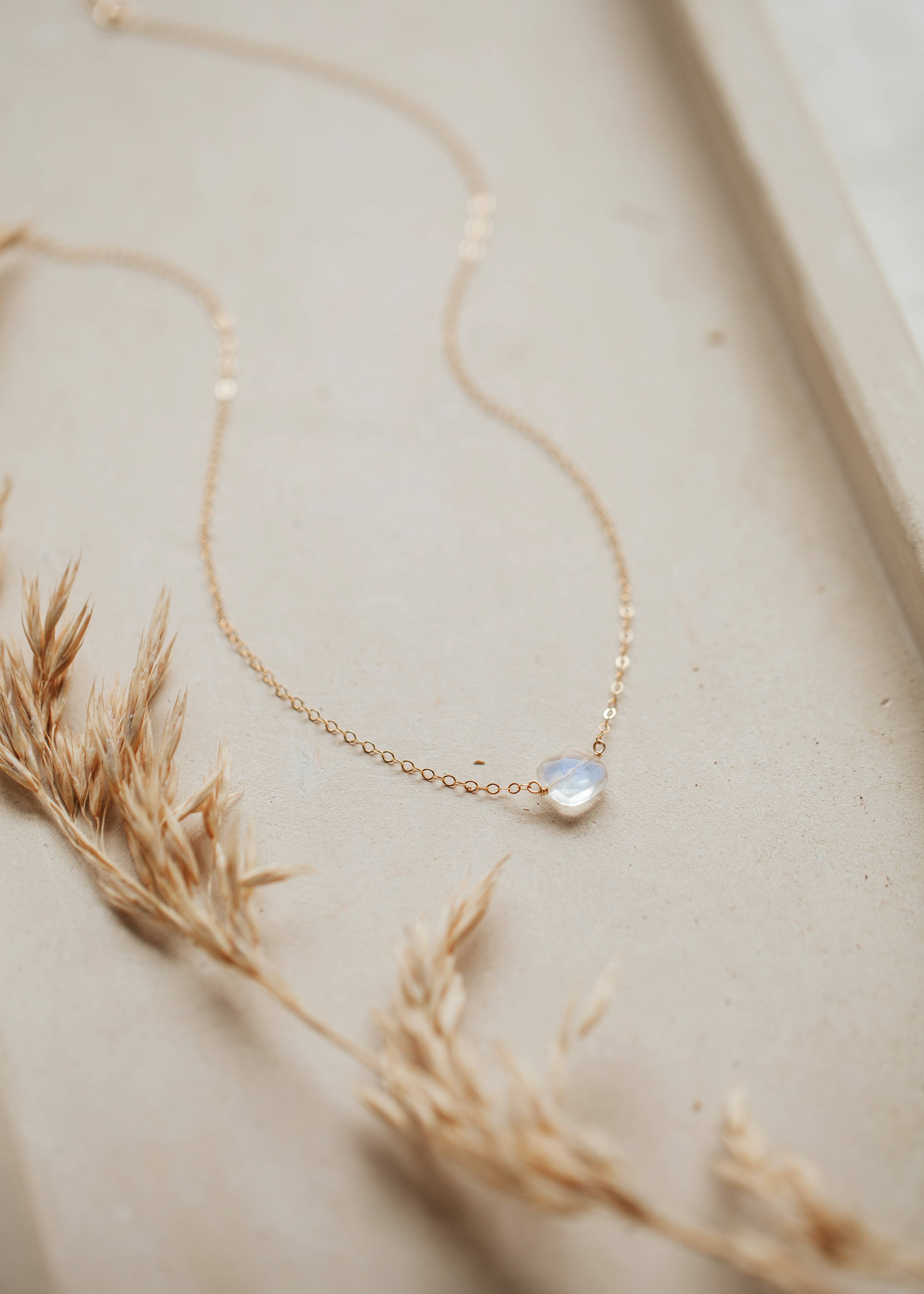 Hello Adorn - Moonstone Cushion Necklace - Image 2