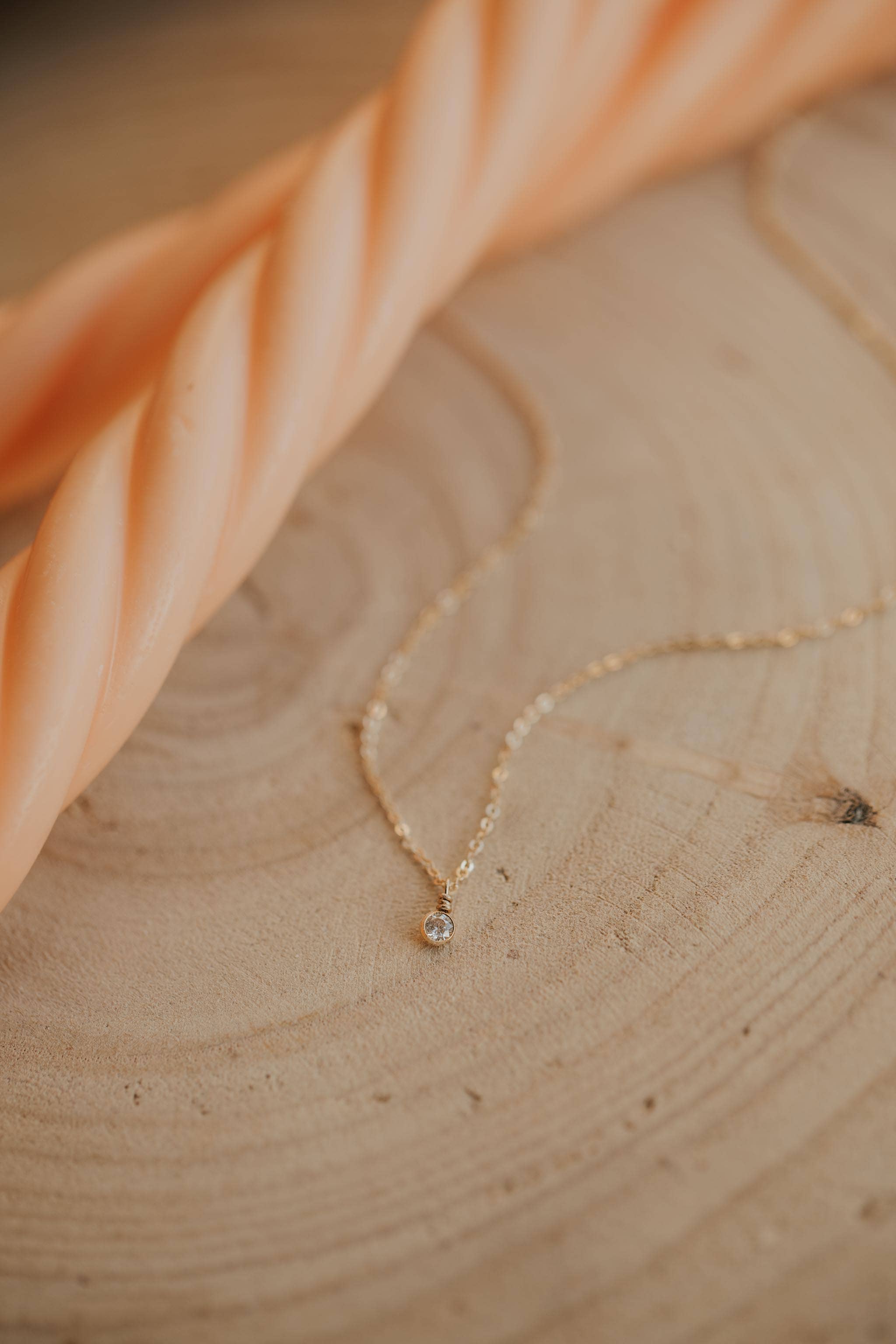Hello Adorn - Solitaire Necklace: 14kt Gold Fill - Image 7