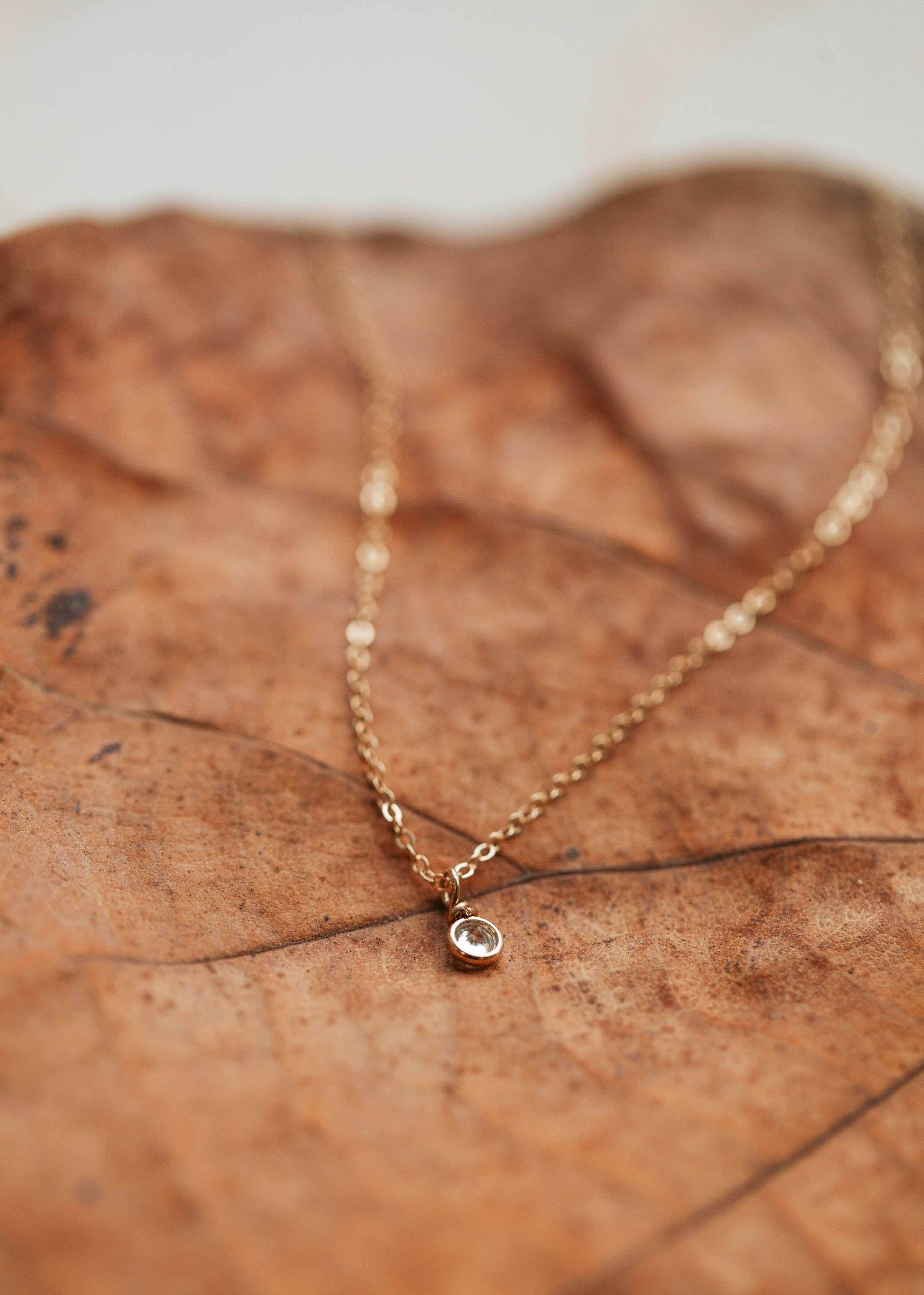 Hello Adorn - Solitaire Necklace: 14kt Gold Fill - Image 8