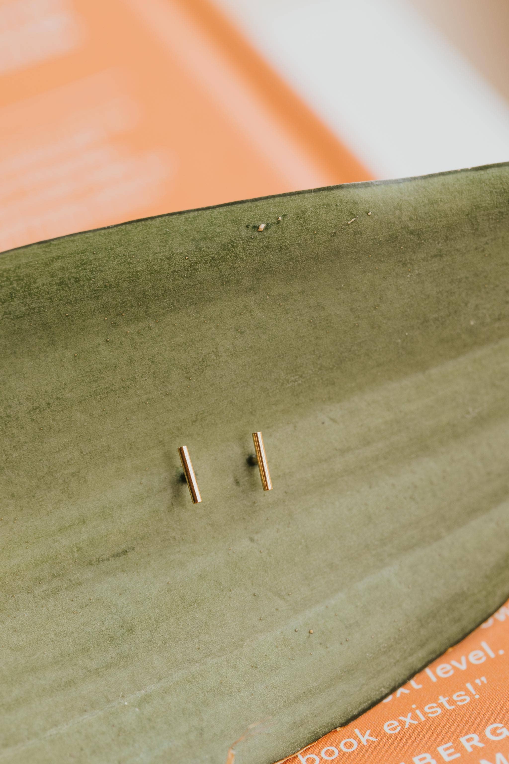 Hello Adorn - Tiny Bar Studs: 14kt Gold Fill - Image 6