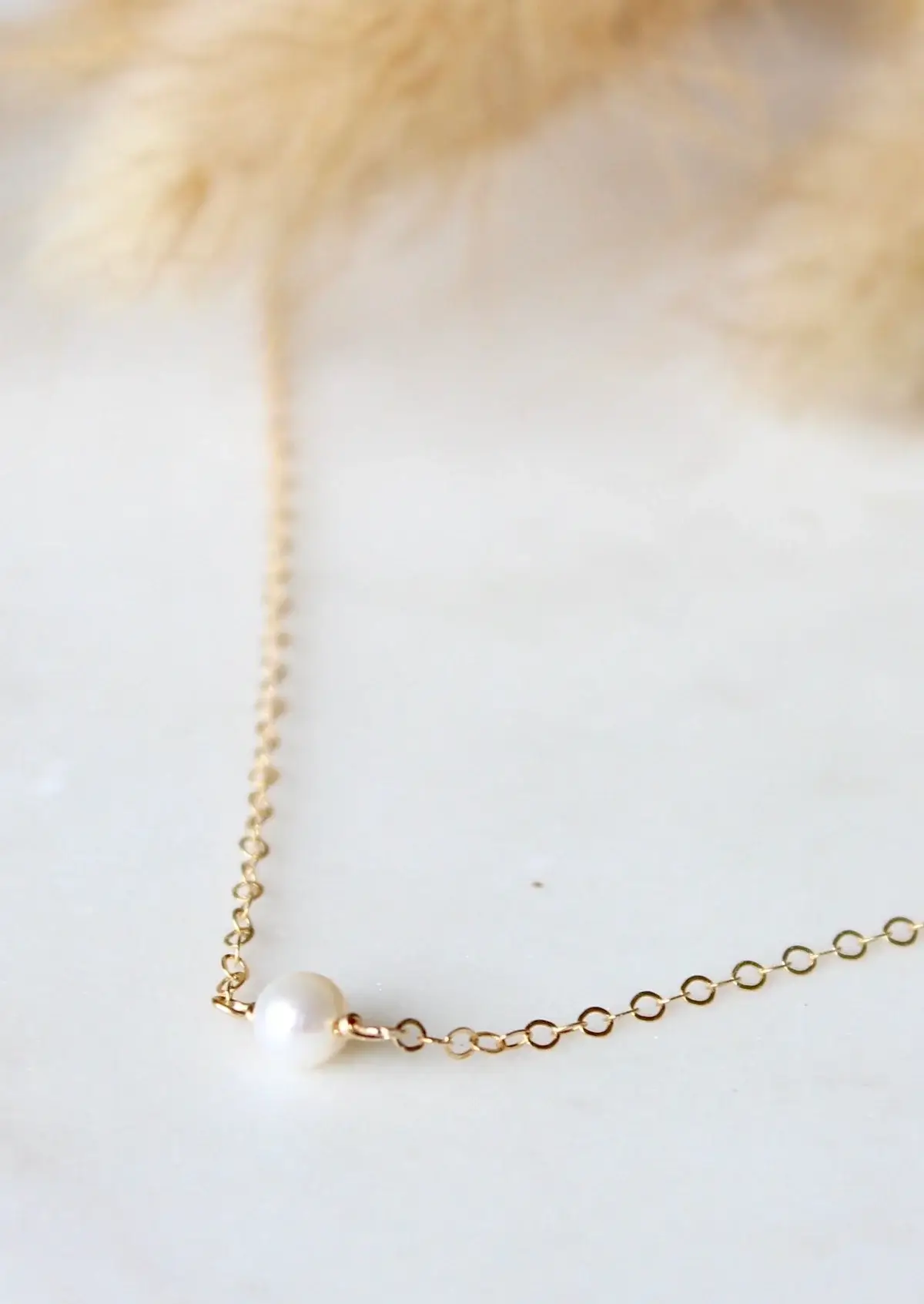 Hello Adorn - TINY Freshwater Pearl Necklace - Image 3