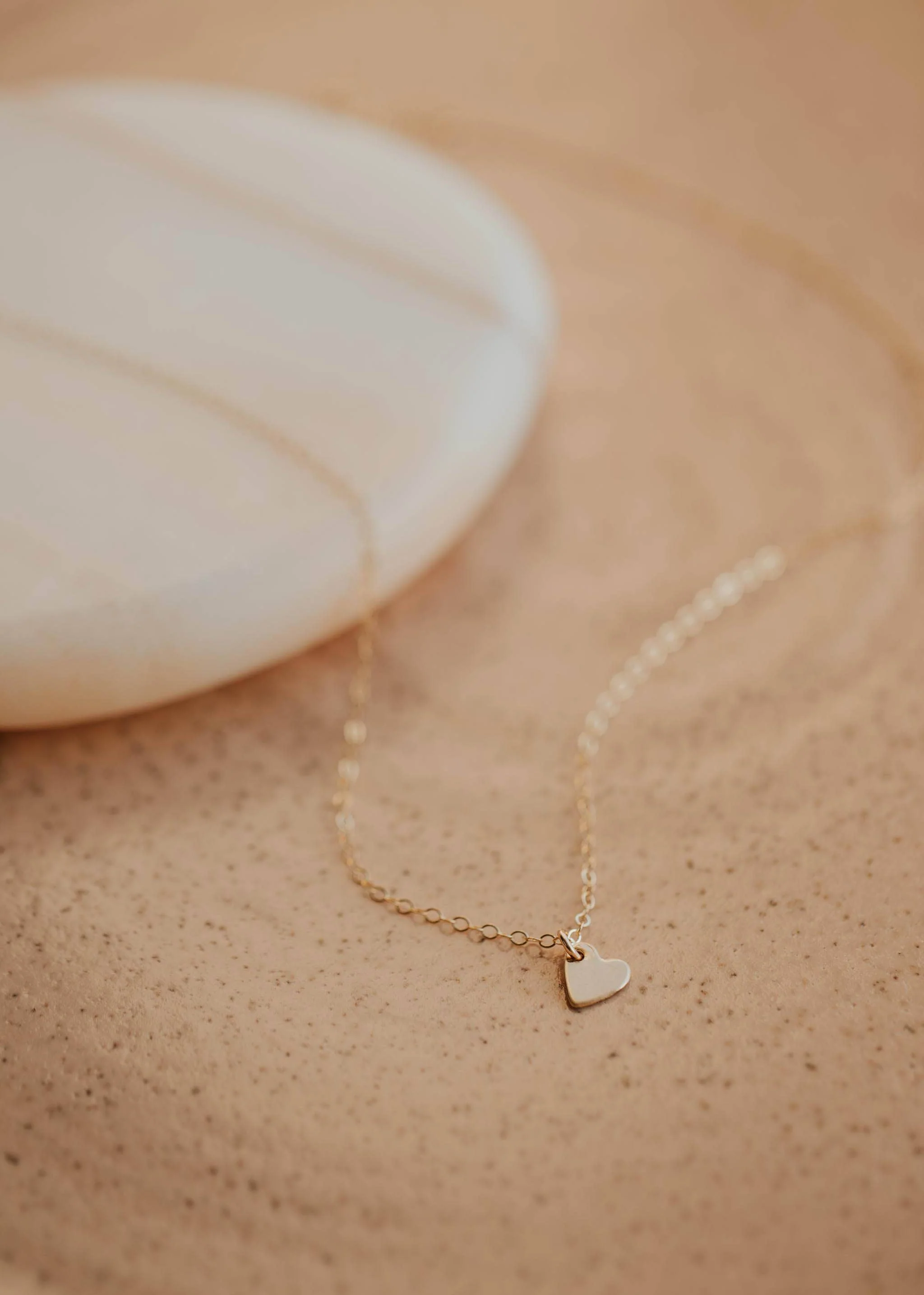 Hello Adorn - Tiny Heart Necklace Gold Fill - Image 4