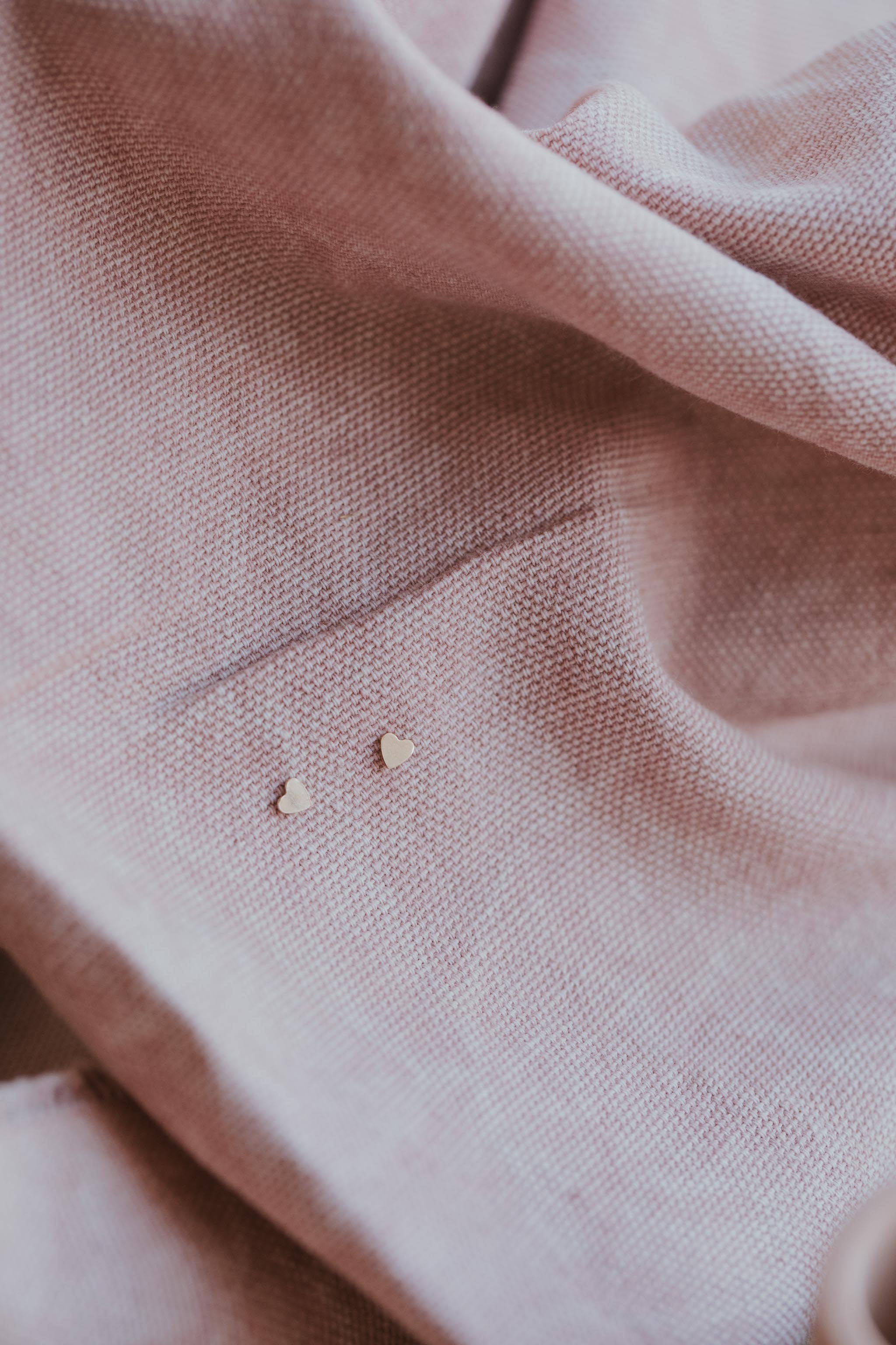 Hello Adorn - TINY Heart Studs Gold Fill - Image 5