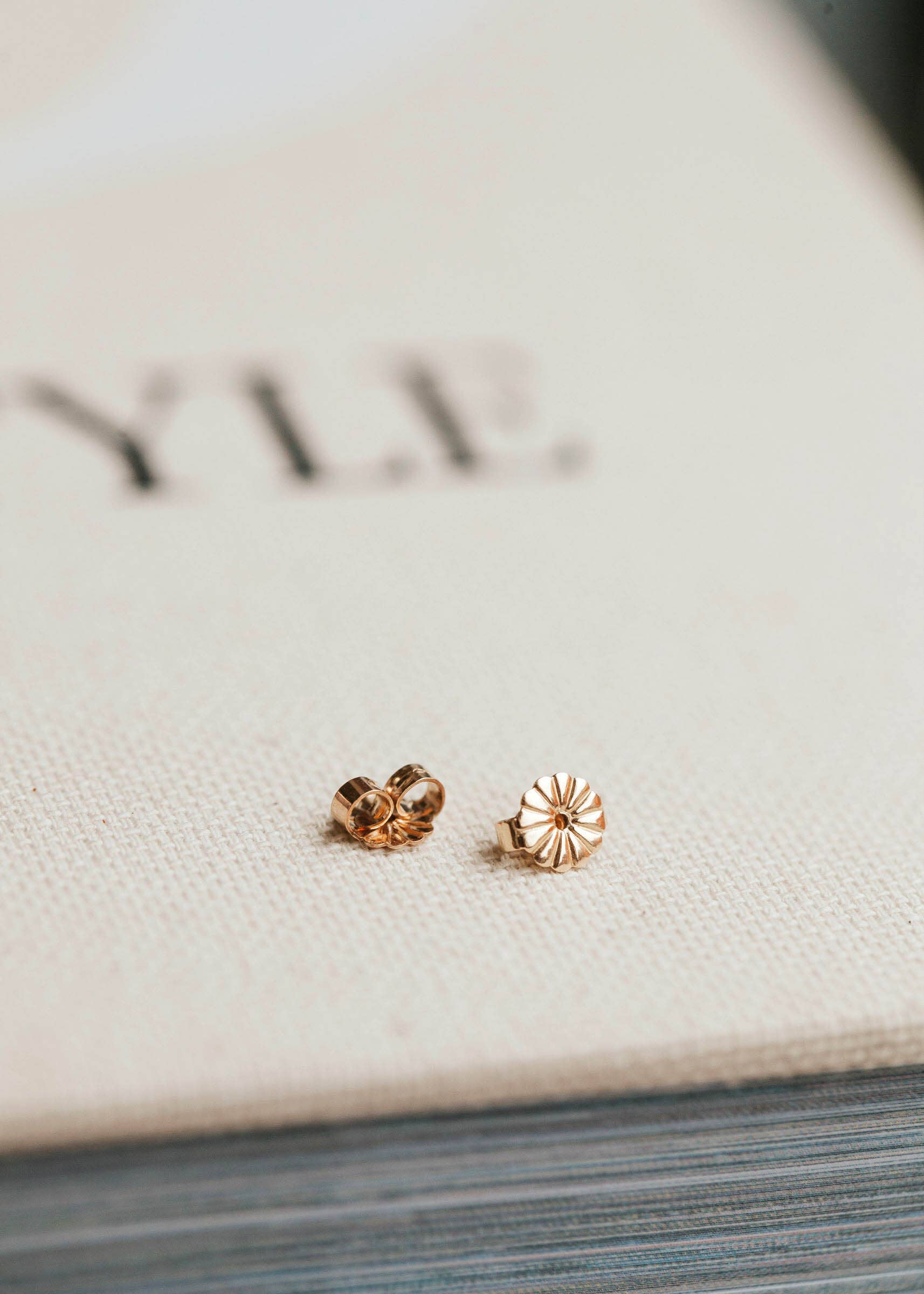 Hello Adorn - TINY Heart Studs Gold Fill - Image 6