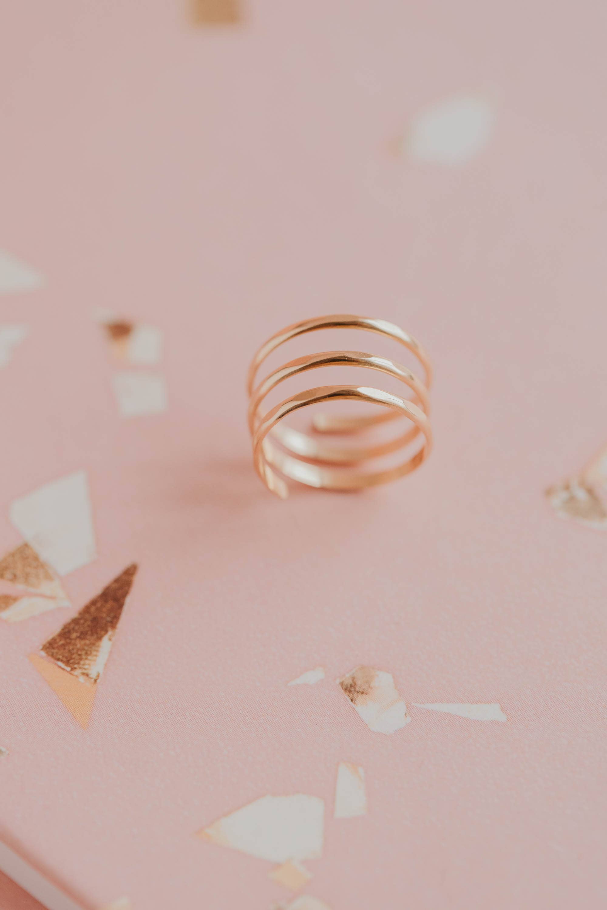 Hello Adorn - Triple Wrap Ring - 14k Gold Fill - Image 2