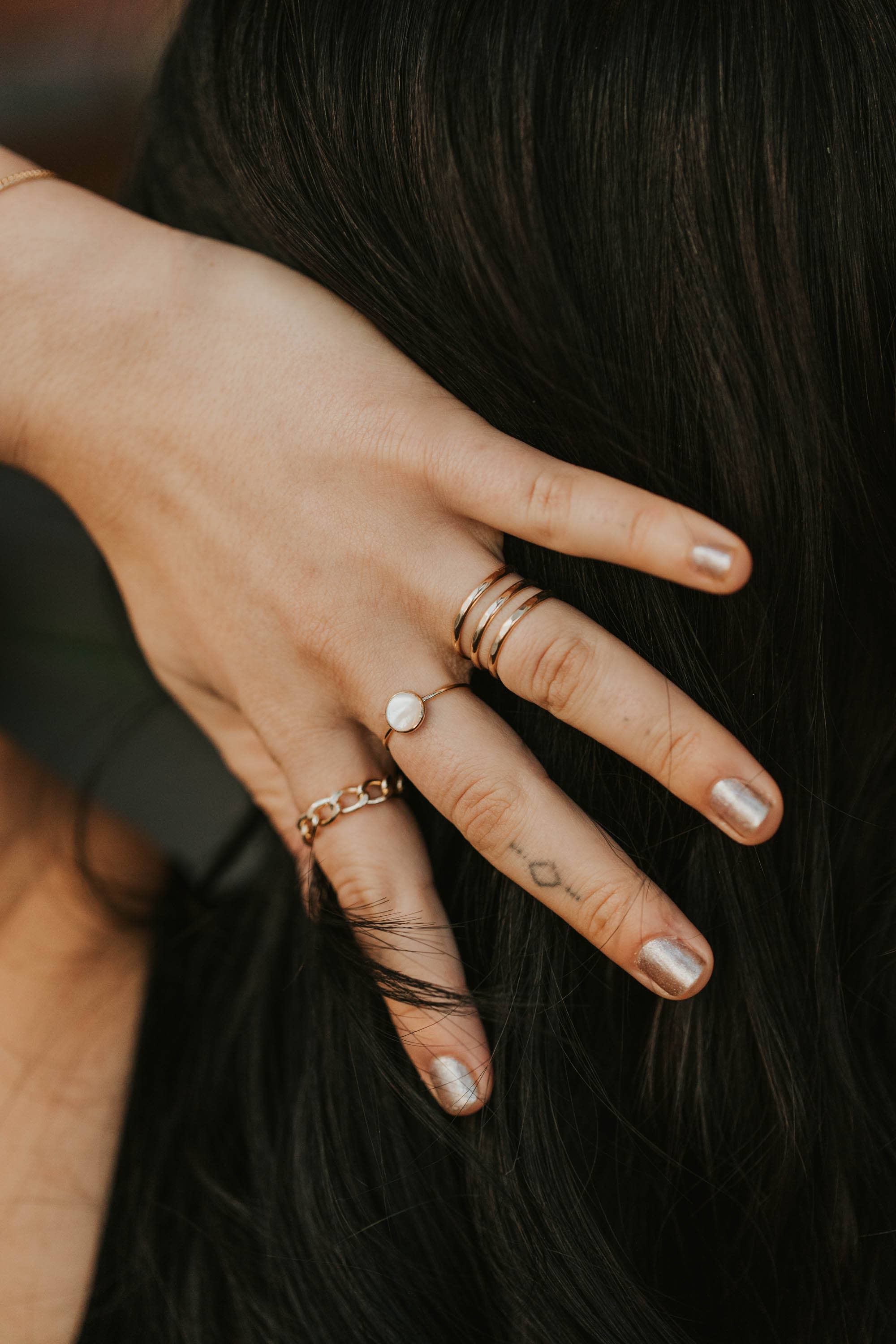 Hello Adorn - Triple Wrap Ring - 14k Gold Fill - Image 5