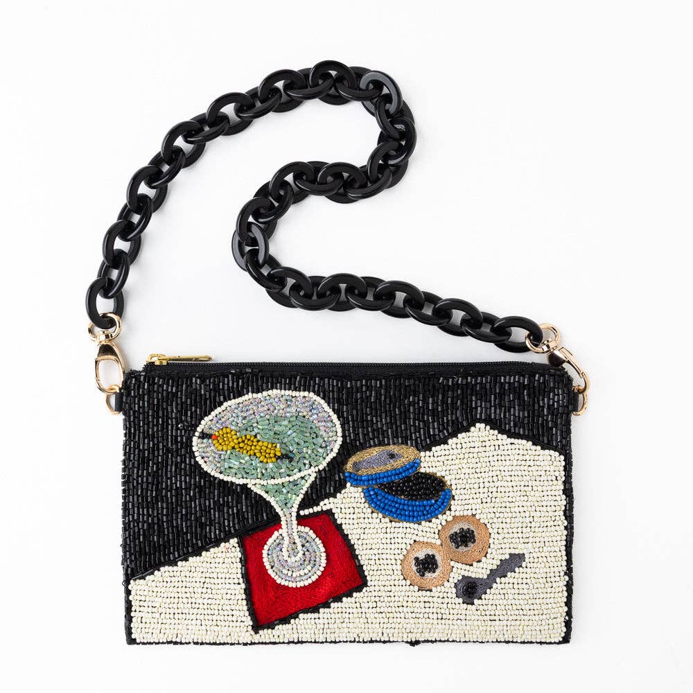 INK + ALLOY - Elenor Martini + Caviar Beaded Bag