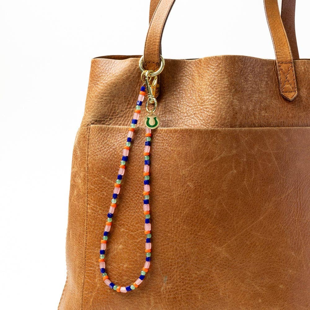INK + ALLOY - Kate Beaded Bag Charm with Brass Horseshoe - Image 2