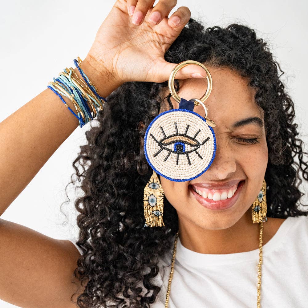 INK + ALLOY - Kelsey Evil Eye Bead Bag Charm - Image 3