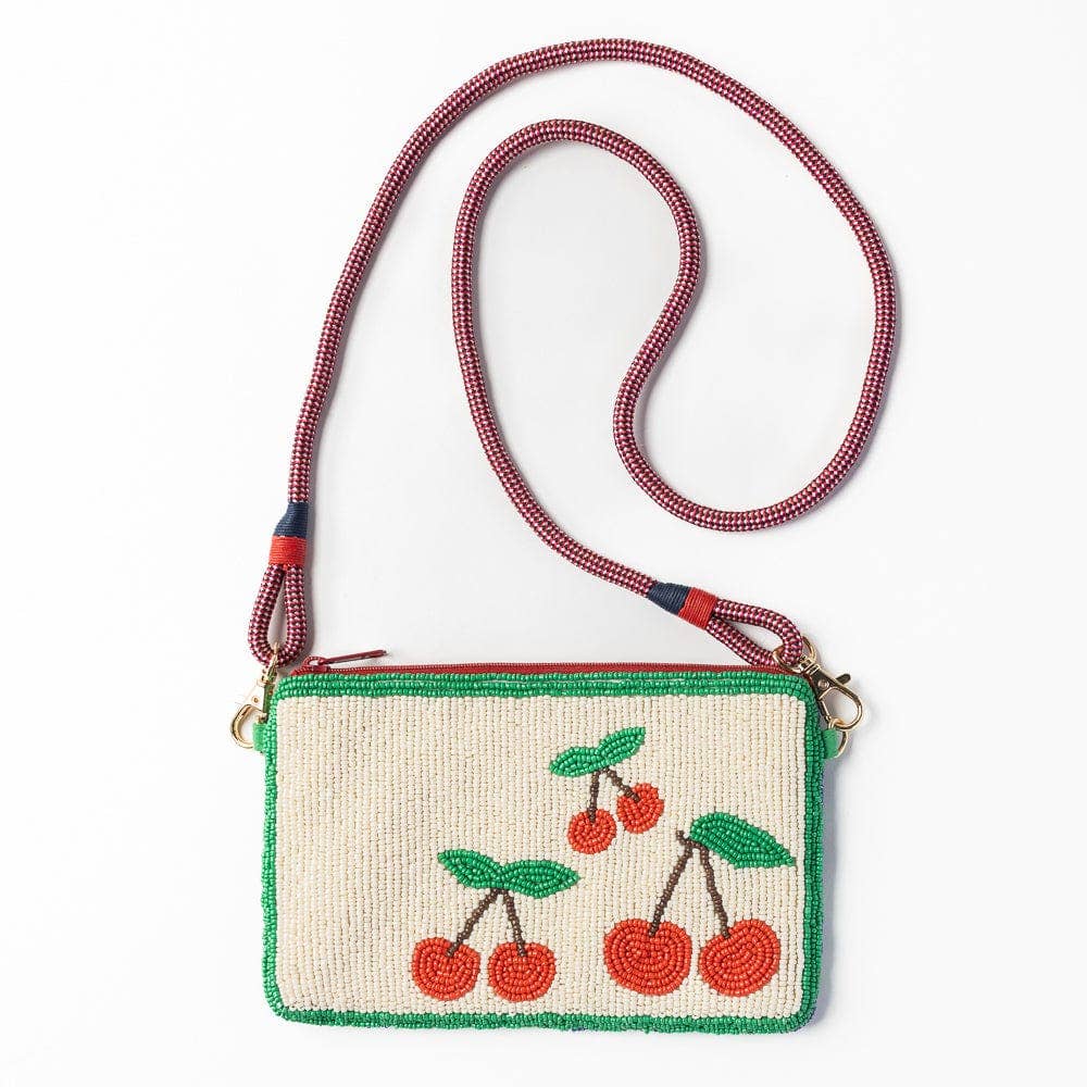 INK + ALLOY - Leila Cherries Bead Clutch With Strap - Image 3