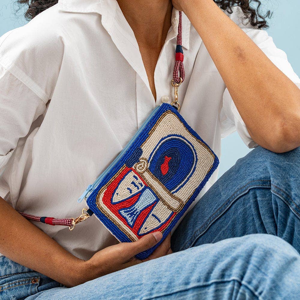 INK + ALLOY - Leila Sardine Bead Clutch With Strap - Image 2